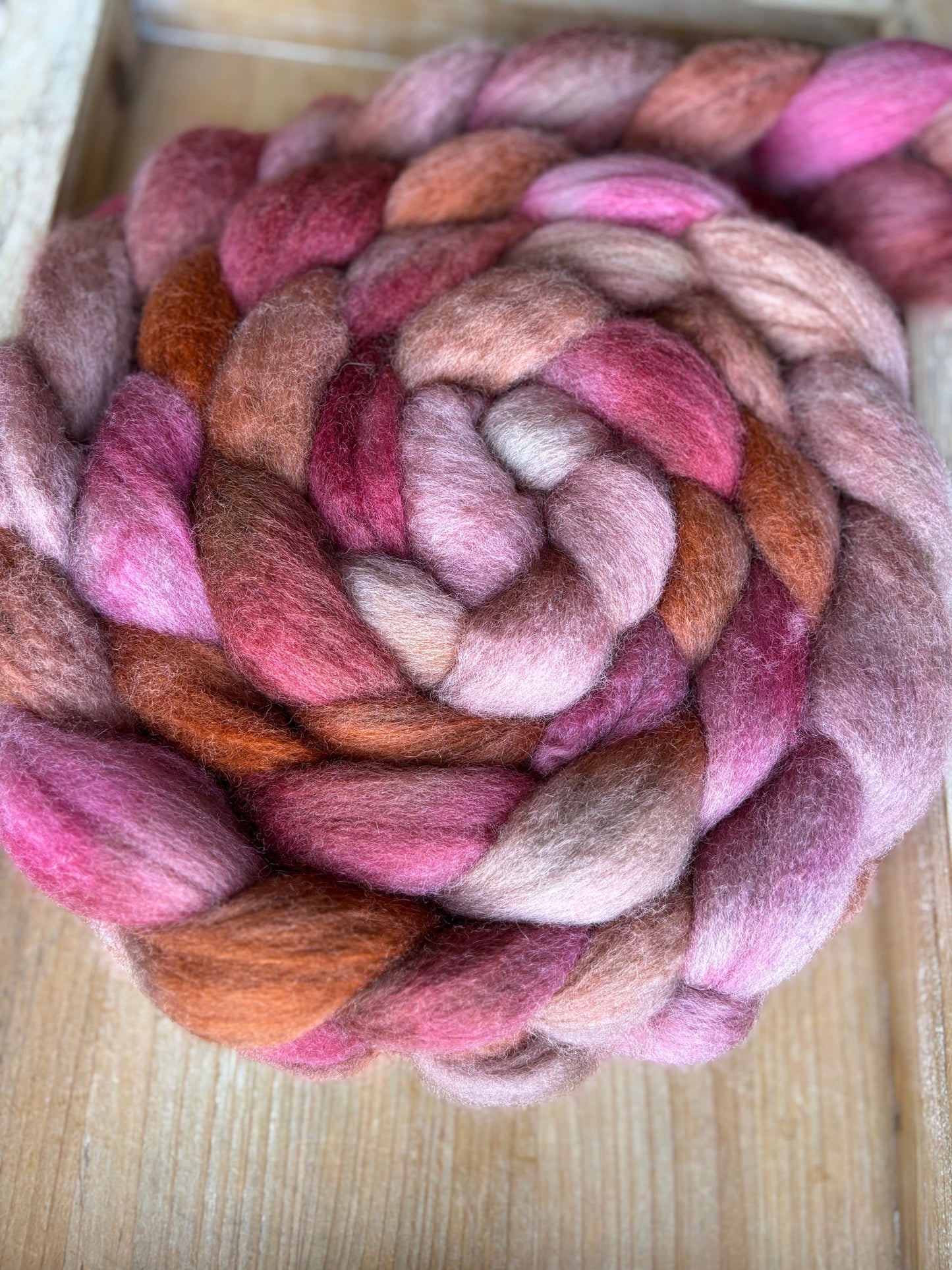 One of a Kind Batch - 100 grams of Spinning Fibre - Bluefaced Leicester Wool - 26 Micron - Hand Dyed Combed Top