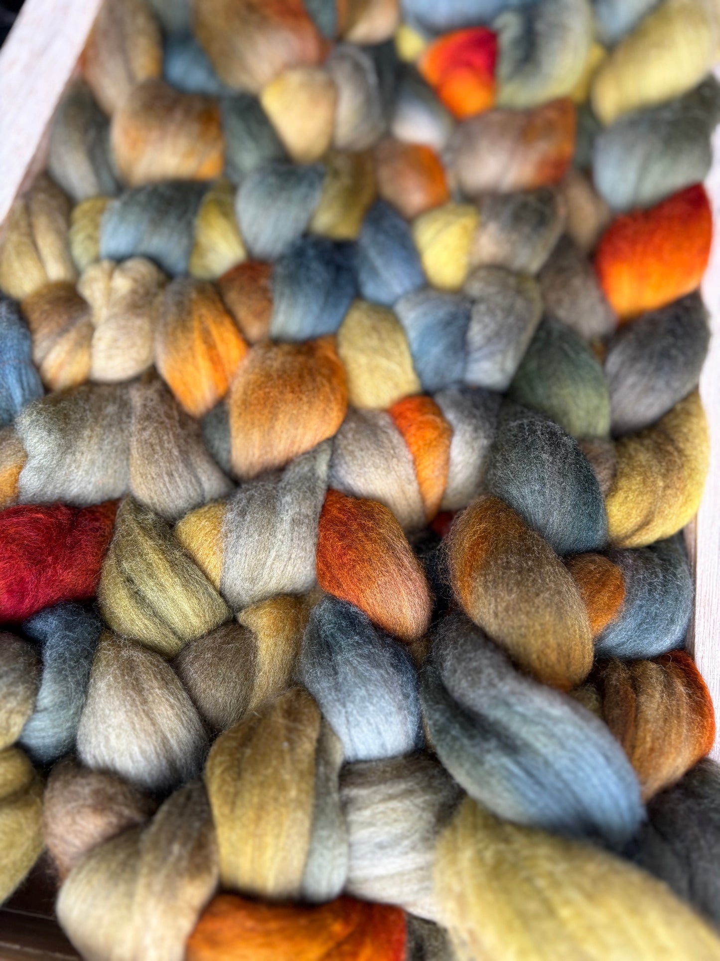 One of a Kind Batch - 100 grams of Spinning Fibre - Untreated Merino Wool 22 Micron - Hand Dyed Combed Top