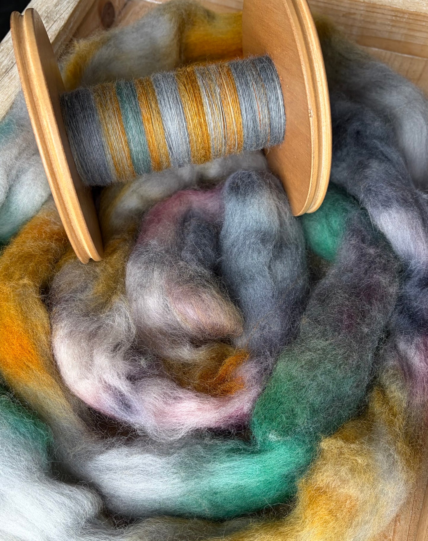 Hand Spun Yarn - 26 Micron Bluefaced Liecester Wool
