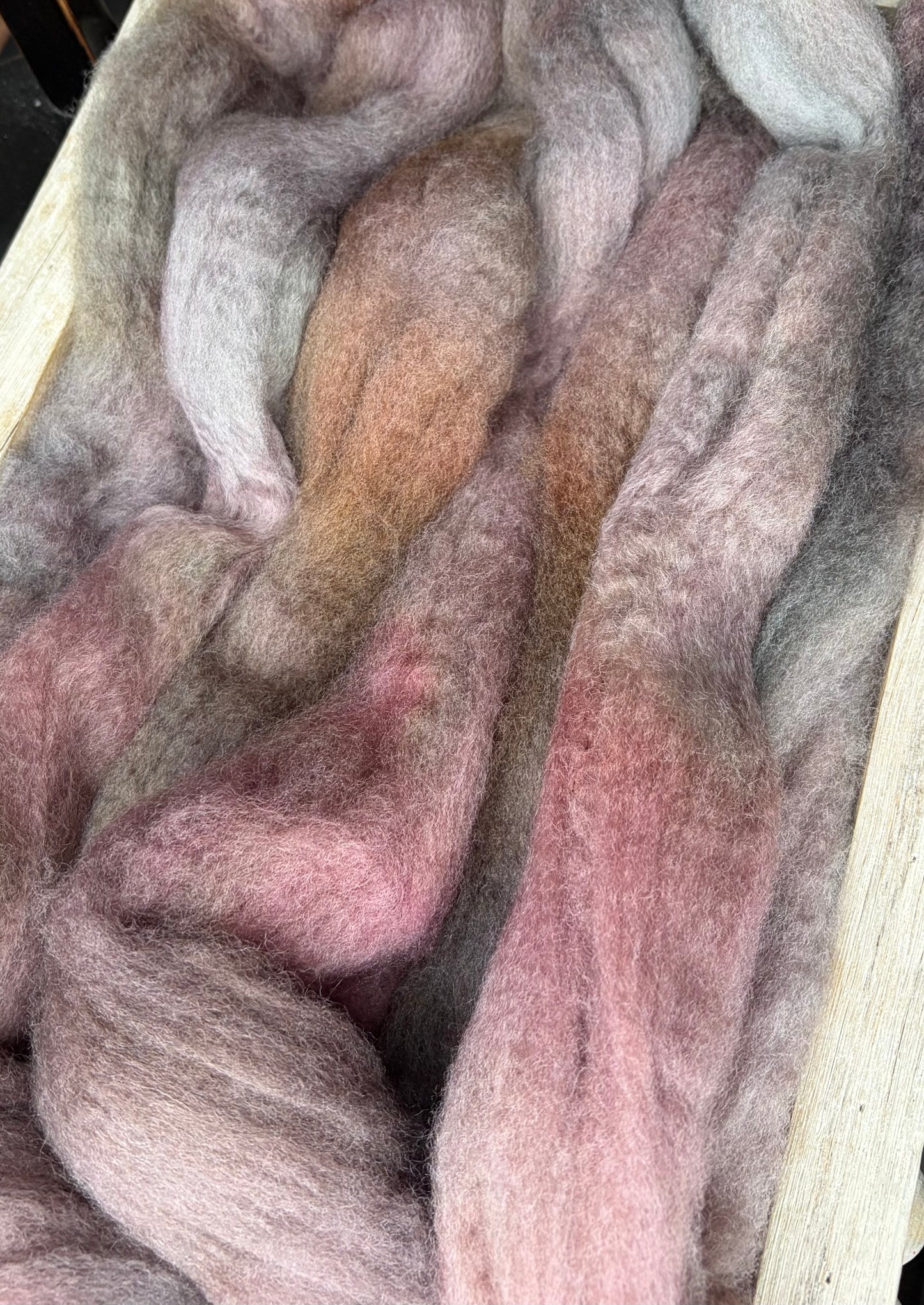 Bluefaced Leicester Wool - 26 Micron - One of a Kind Batch - 100 grams of Spinning Fibre - Hand Dyed Combed Top