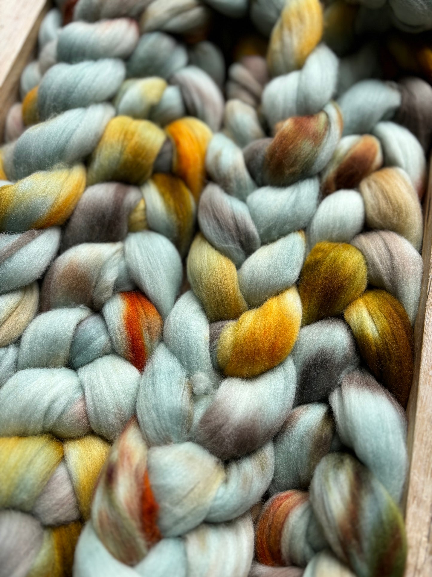 One of a Kind Batch - 100 grams of Spinning Fibre - Untreated Merino Wool 22 Micron - Hand Dyed Combed Top