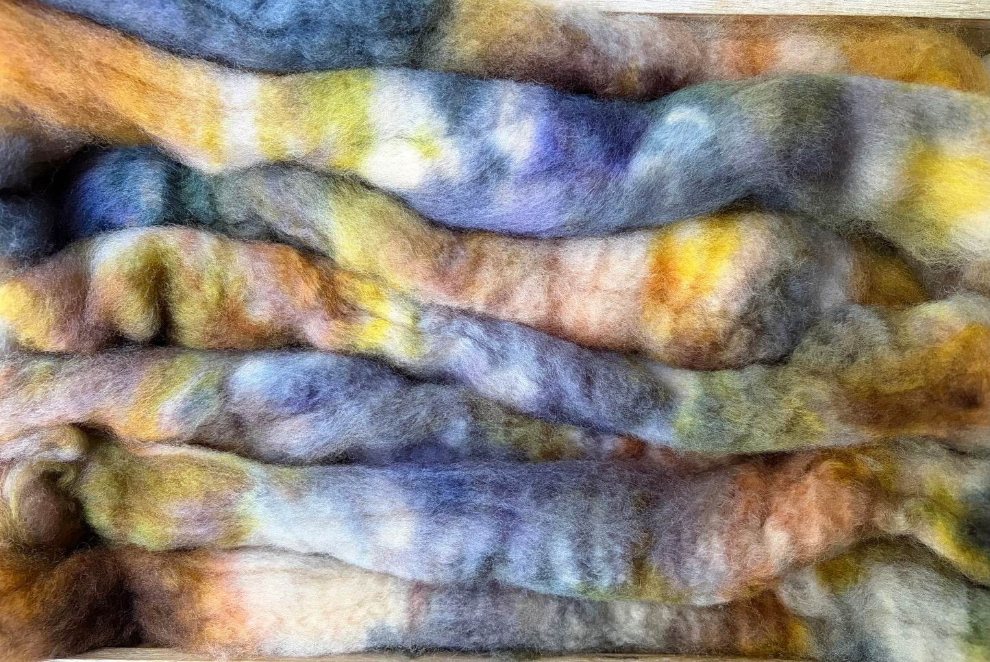 Bluefaced Leicester Wool - 26 Micron - One of a Kind Batch - 100 grams of Spinning Fibre - Hand Dyed Combed Top