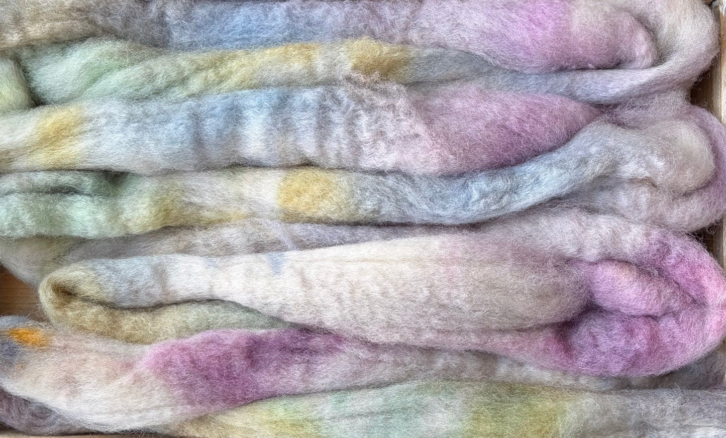 Bluefaced Leicester Wool - 26 Micron - One of a Kind Batch - 100 grams of Spinning Fibre - Hand Dyed Combed Top