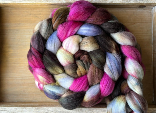 One of a Kind Batch - 100 grams of Spinning Fibre - Superwash Merino Wool 22 Micron - Hand Dyed Combed Top