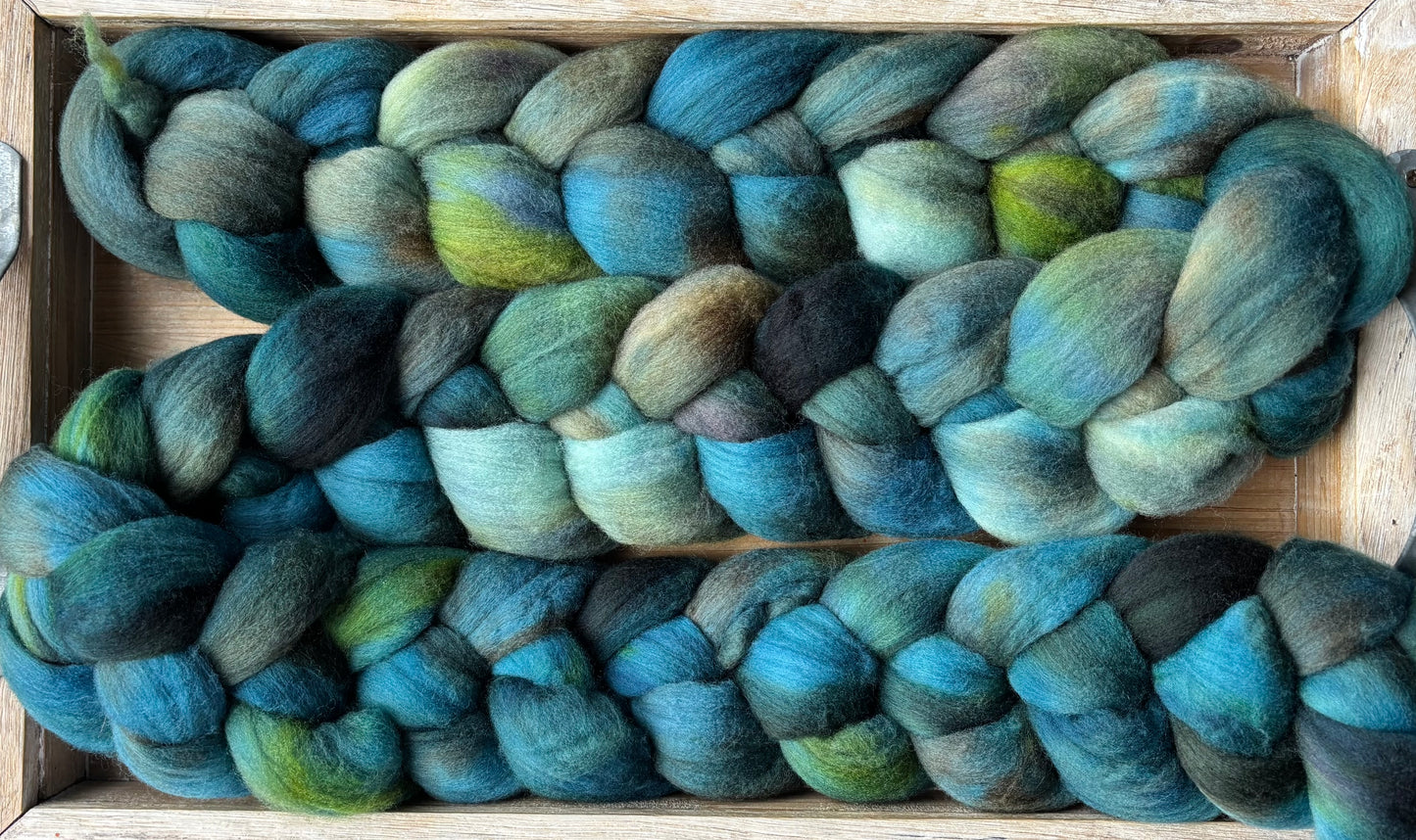 One of a Kind Batch - 100 grams of Spinning Fibre - Untreated Merino Wool 22 Micron - Hand Dyed Combed Top