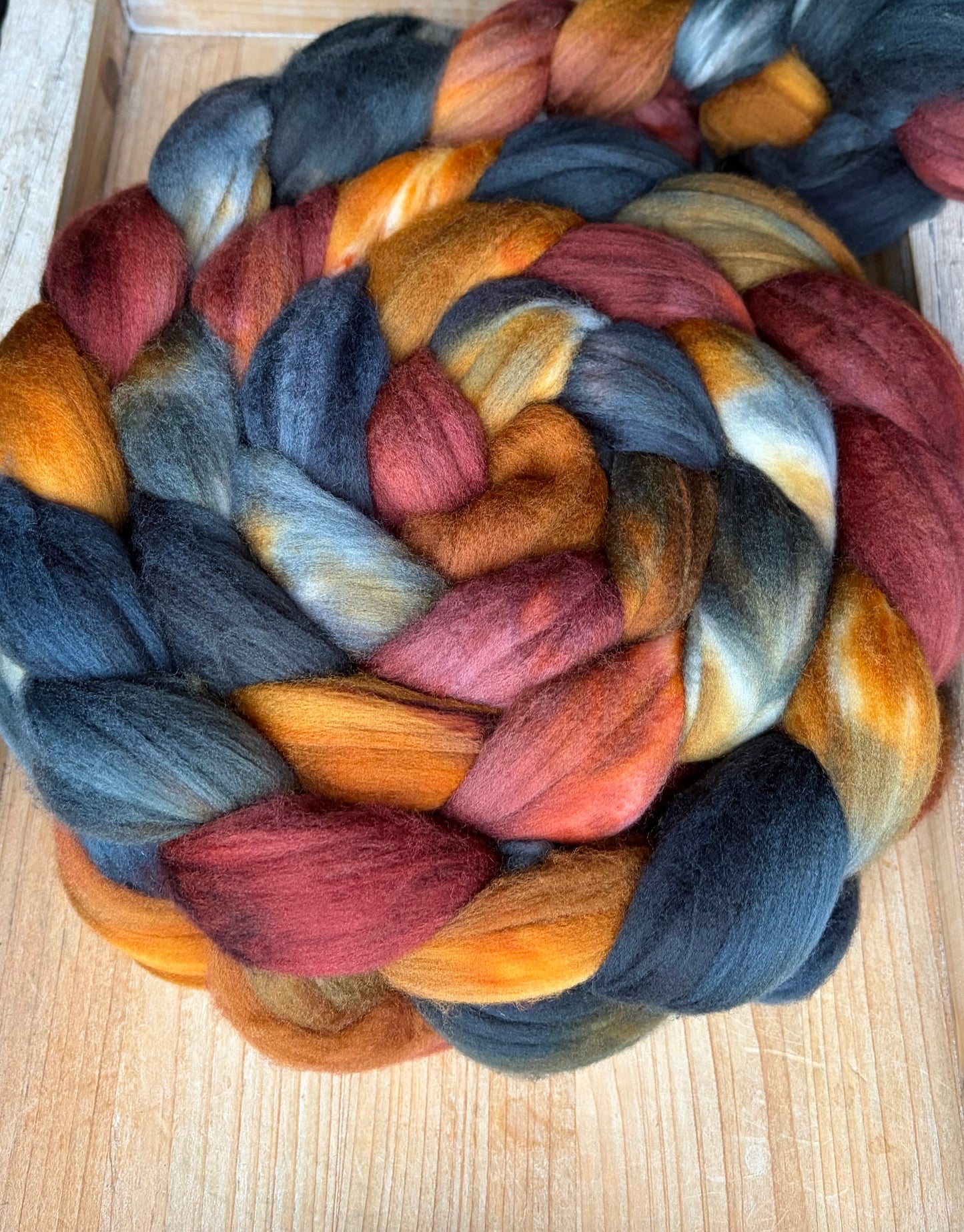 100% Superwash Merino Wool - 22 Micron - One of a Kind Batch - 100 grams of Spinning Fibre - Hand Dyed Combed Top