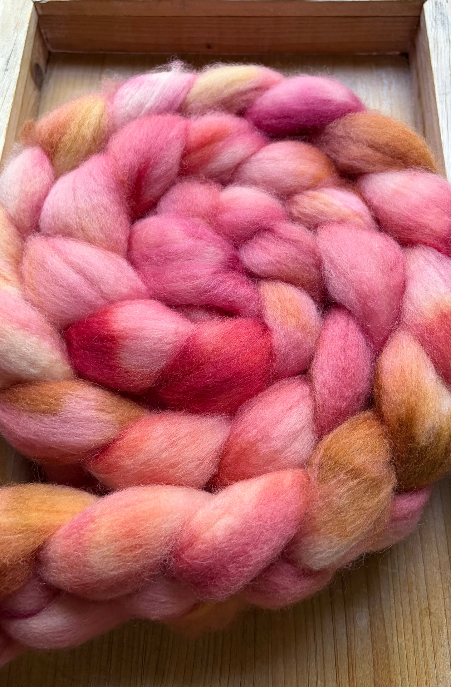 Bluefaced Leicester Wool - 26 Micron - One of a Kind Batch - 100 grams of Spinning Fibre - Hand Dyed Combed Top