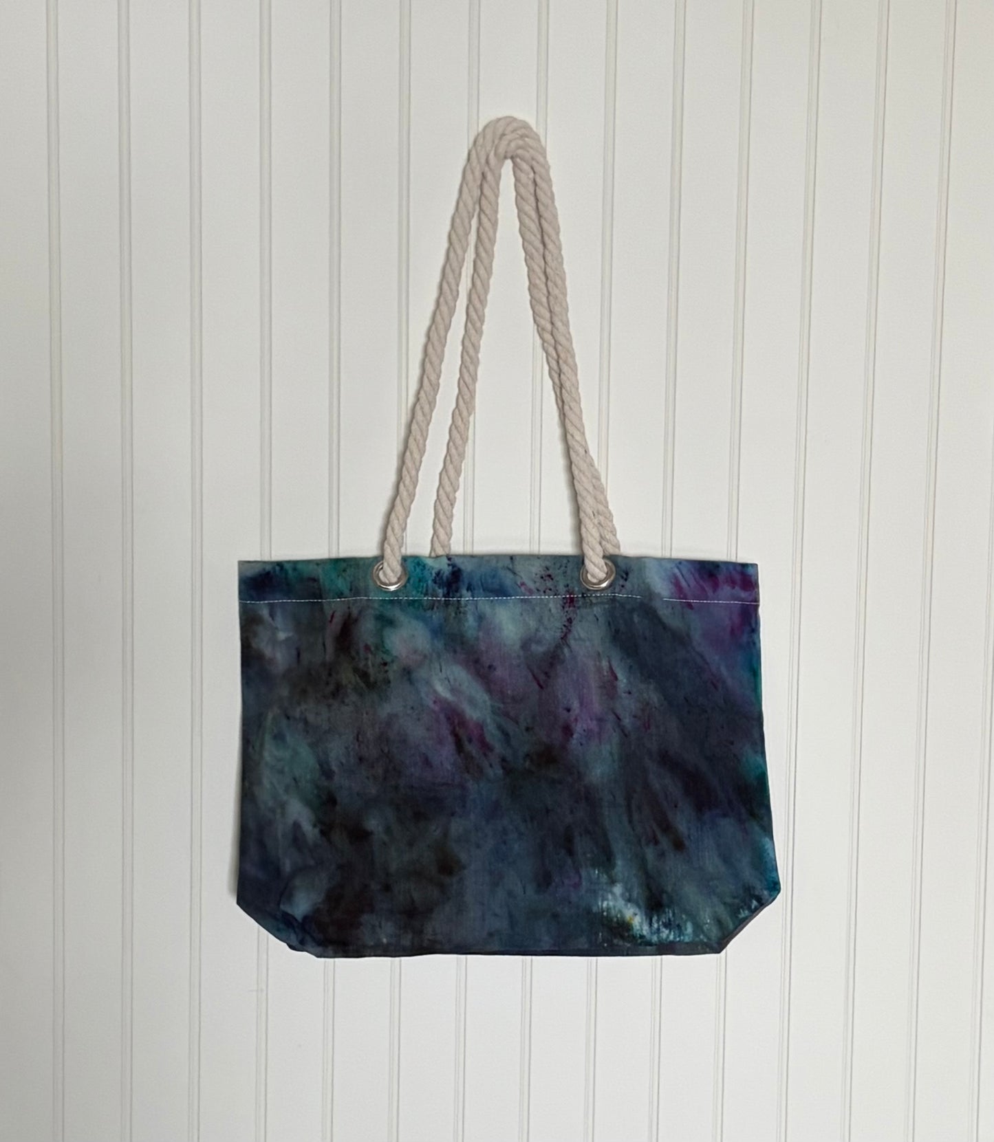 Ice Dyed Cotton Tote Bag