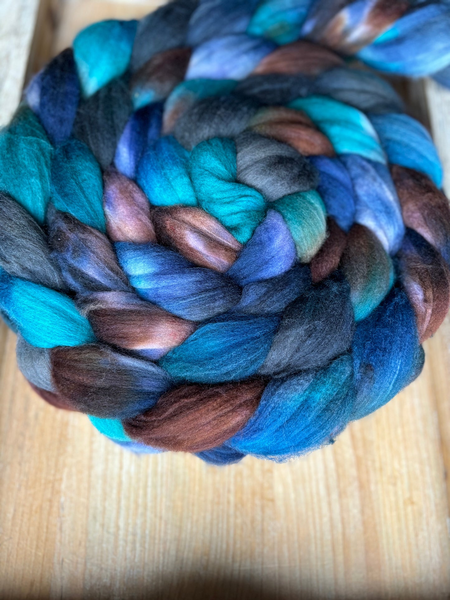 One of a Kind Batch - 100 grams of Spinning Fibre - 80% Superwash Merino Wool/ 20% Nylon - 22.5 Micron - Hand Dyed Combed Top