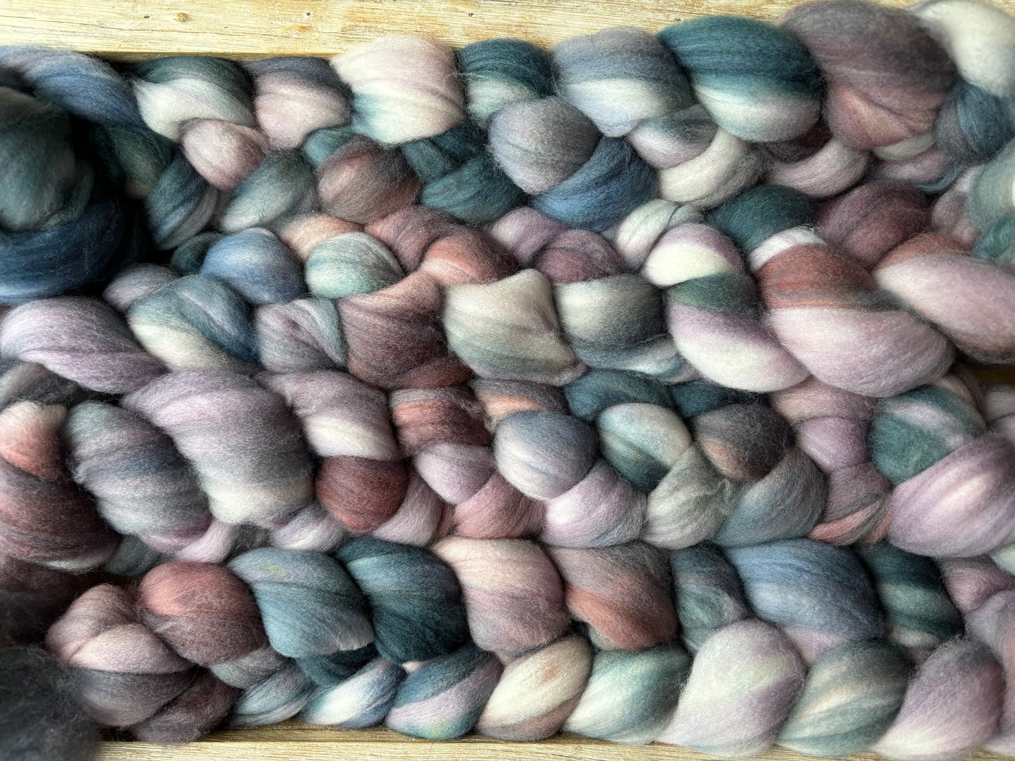 One of a Kind Batch - 100 grams of Spinning Fibre - Superwash Merino Wool 22 Micron - Hand Dyed Combed Top