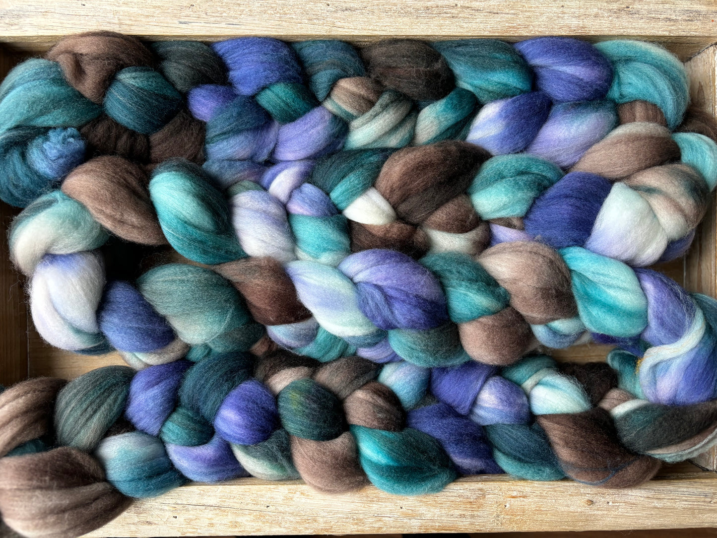 One of a Kind Batch - 100 grams of Spinning Fibre - 80% Superwash Merino Wool/ 20% Nylon - 22.5 Micron - Hand Dyed Combed Top