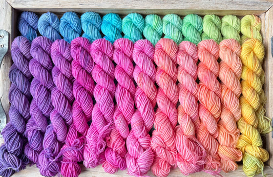 24 Skein Mini Yarn Fade - Squishy Sock Base