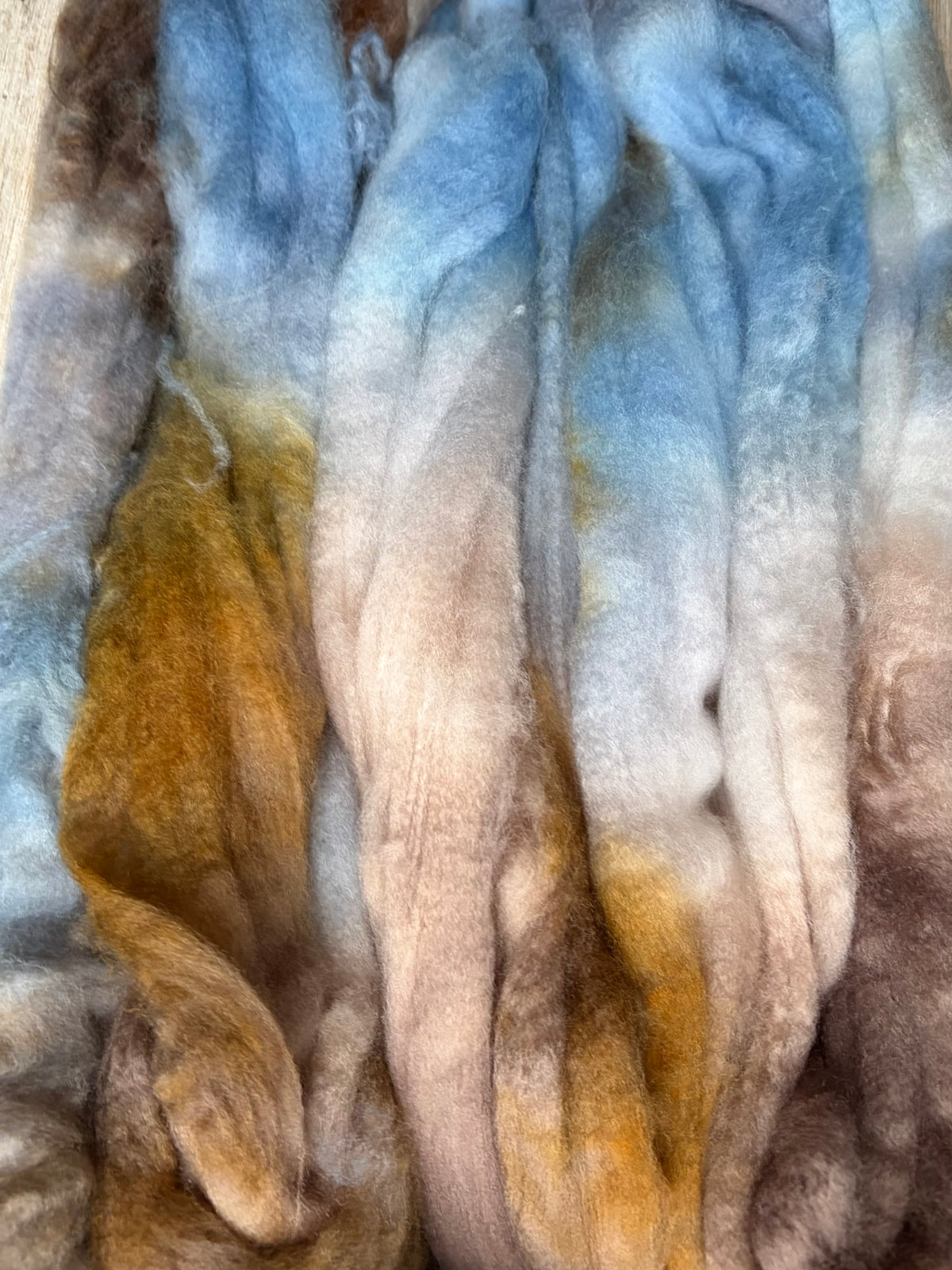 80% Superwash Merino Wool/ 10% Nylon/ 10% Cashmere - 18.5 Micron - One of a Kind Batch - 100 grams of Spinning Fibre - Hand Dyed Combed Top