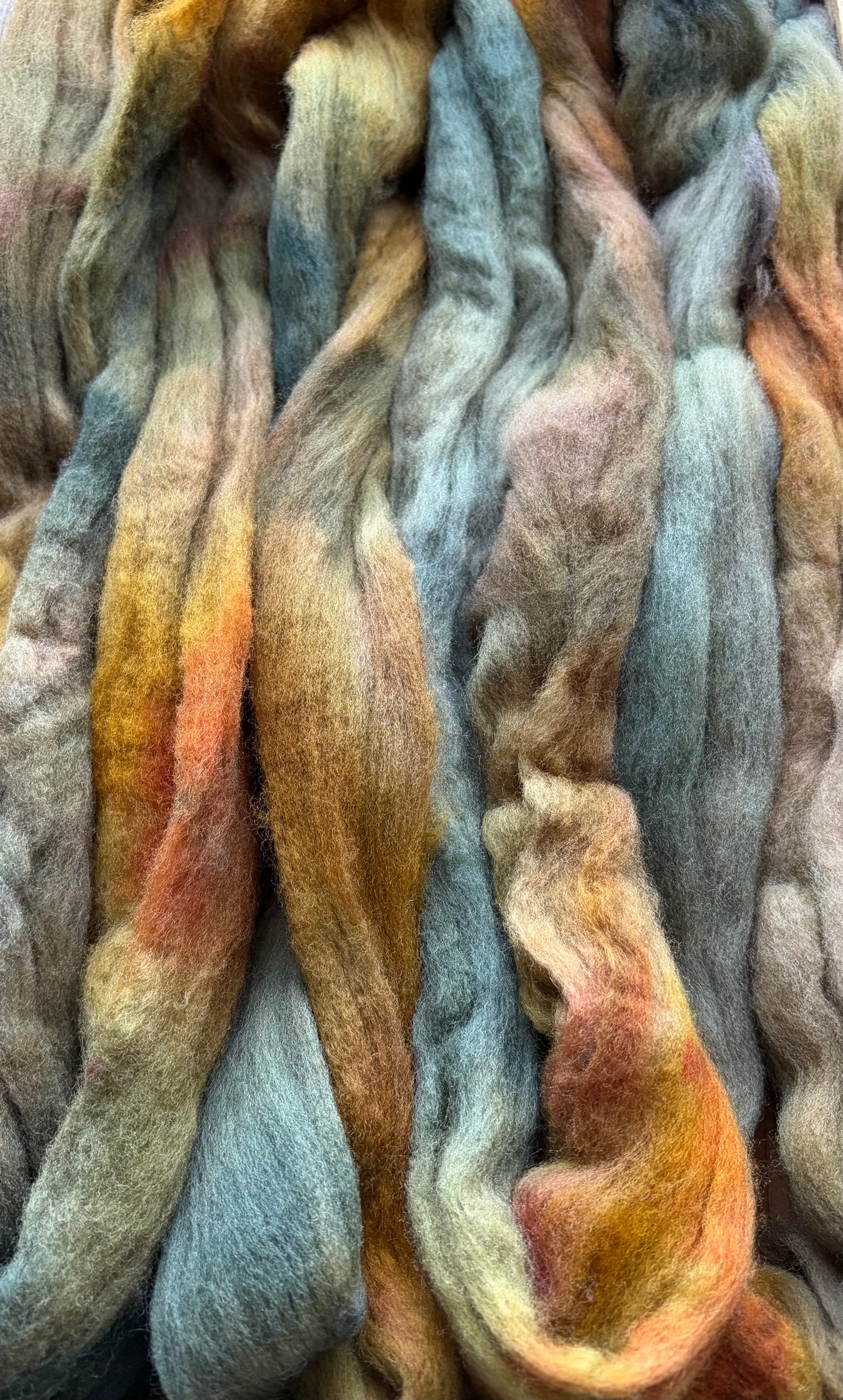 Targhee - 23 Micron - One of a Kind Batch - 100 grams of Spinning Fibre - Hand Dyed Combed Top