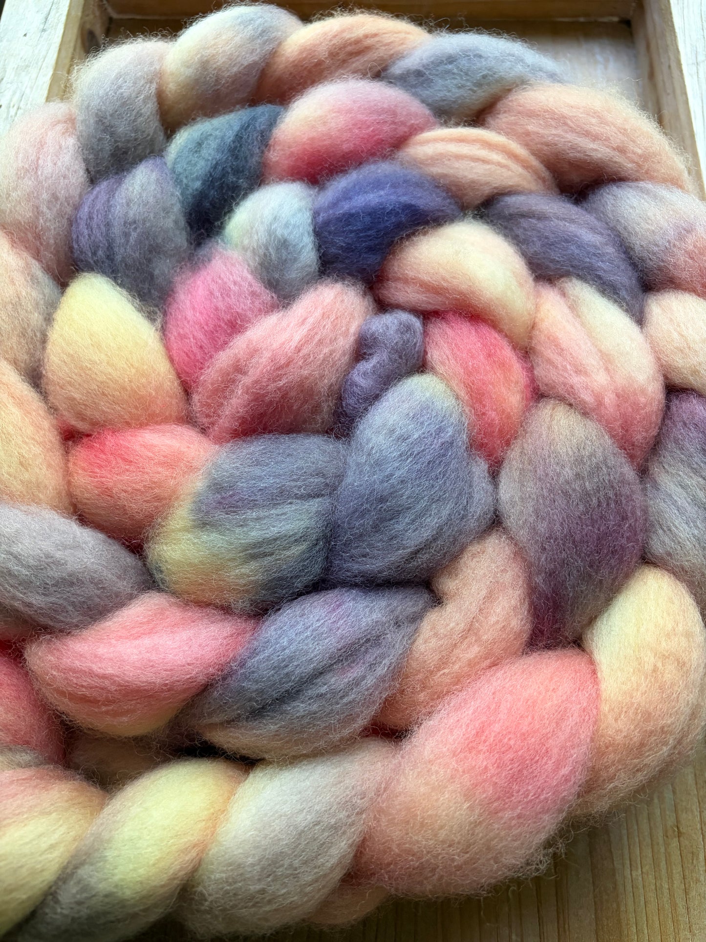Bluefaced Leicester Wool - 26 Micron - One of a Kind Batch - 100 grams of Spinning Fibre - Hand Dyed Combed Top