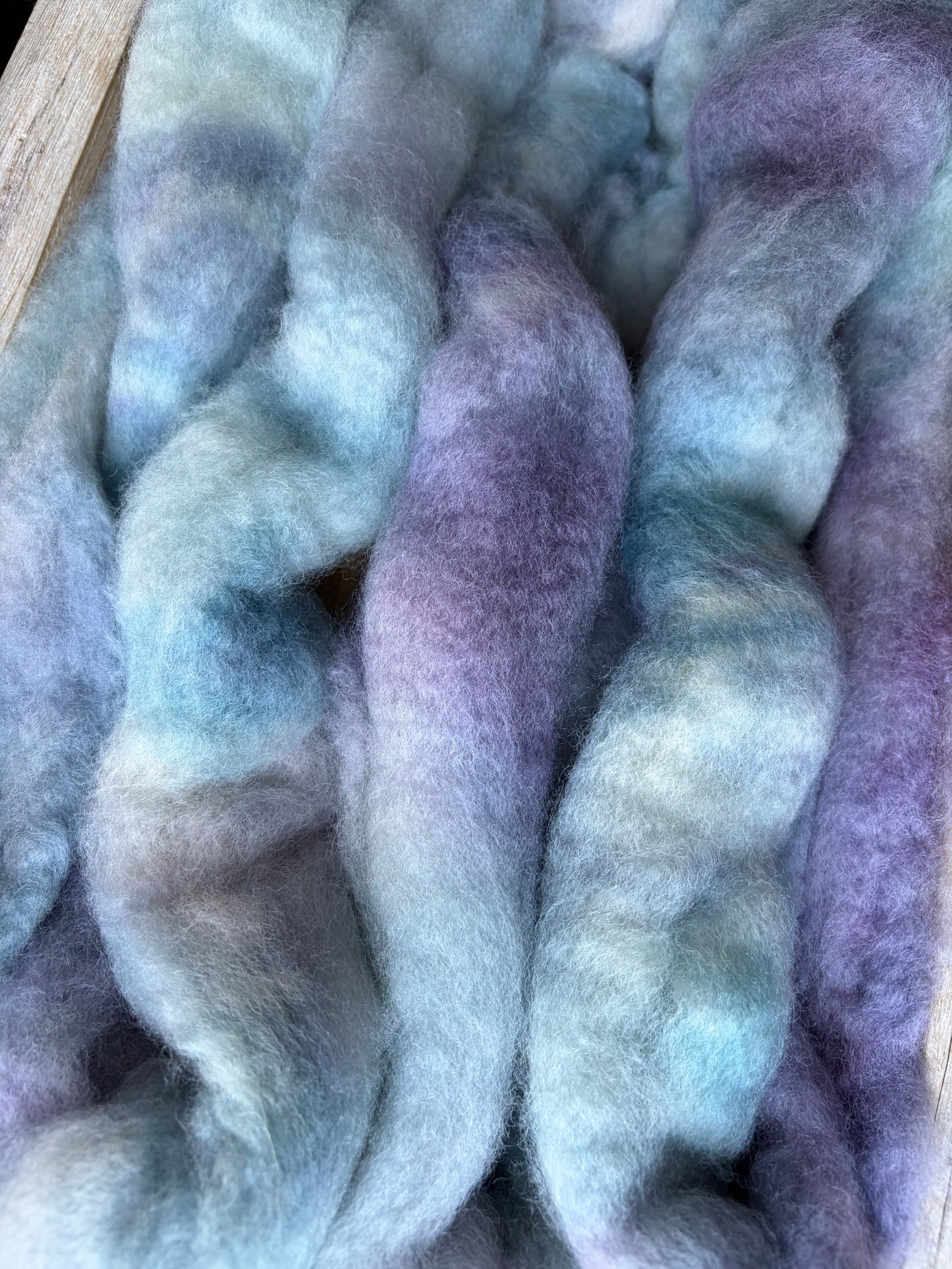 Bluefaced Leicester Wool - 26 Micron - One of a Kind Batch - 100 grams of Spinning Fibre - Hand Dyed Combed Top