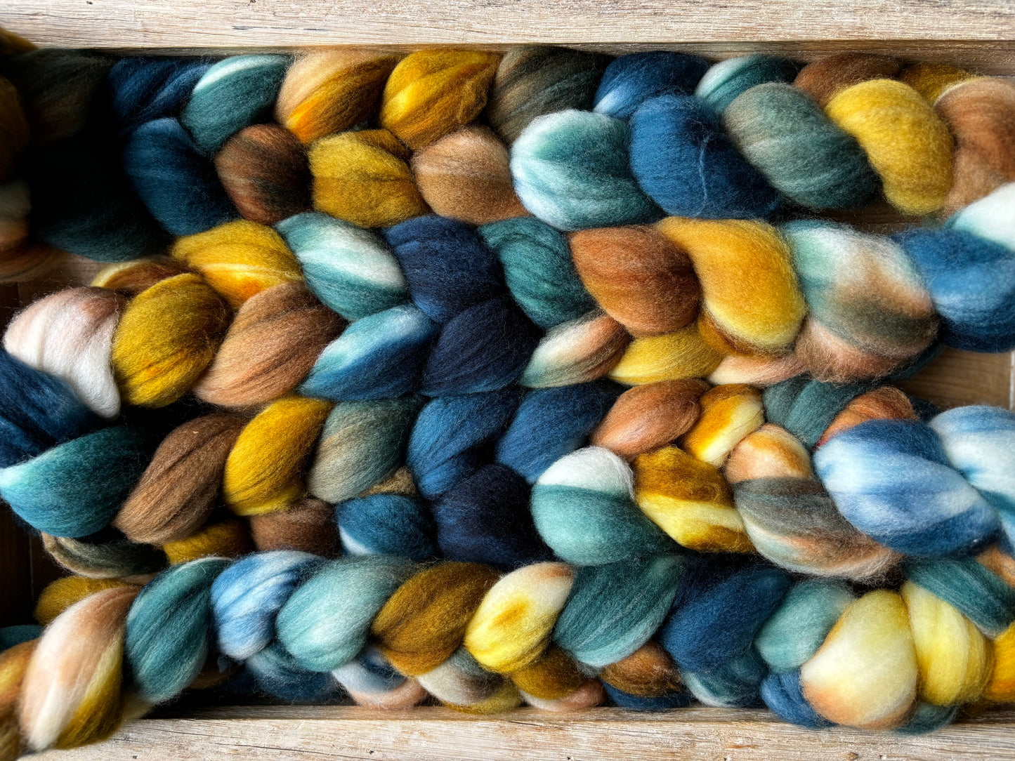 One of a Kind Batch - 100 grams of Spinning Fibre - Superwash Merino Wool 22 Micron - Hand Dyed Combed Top