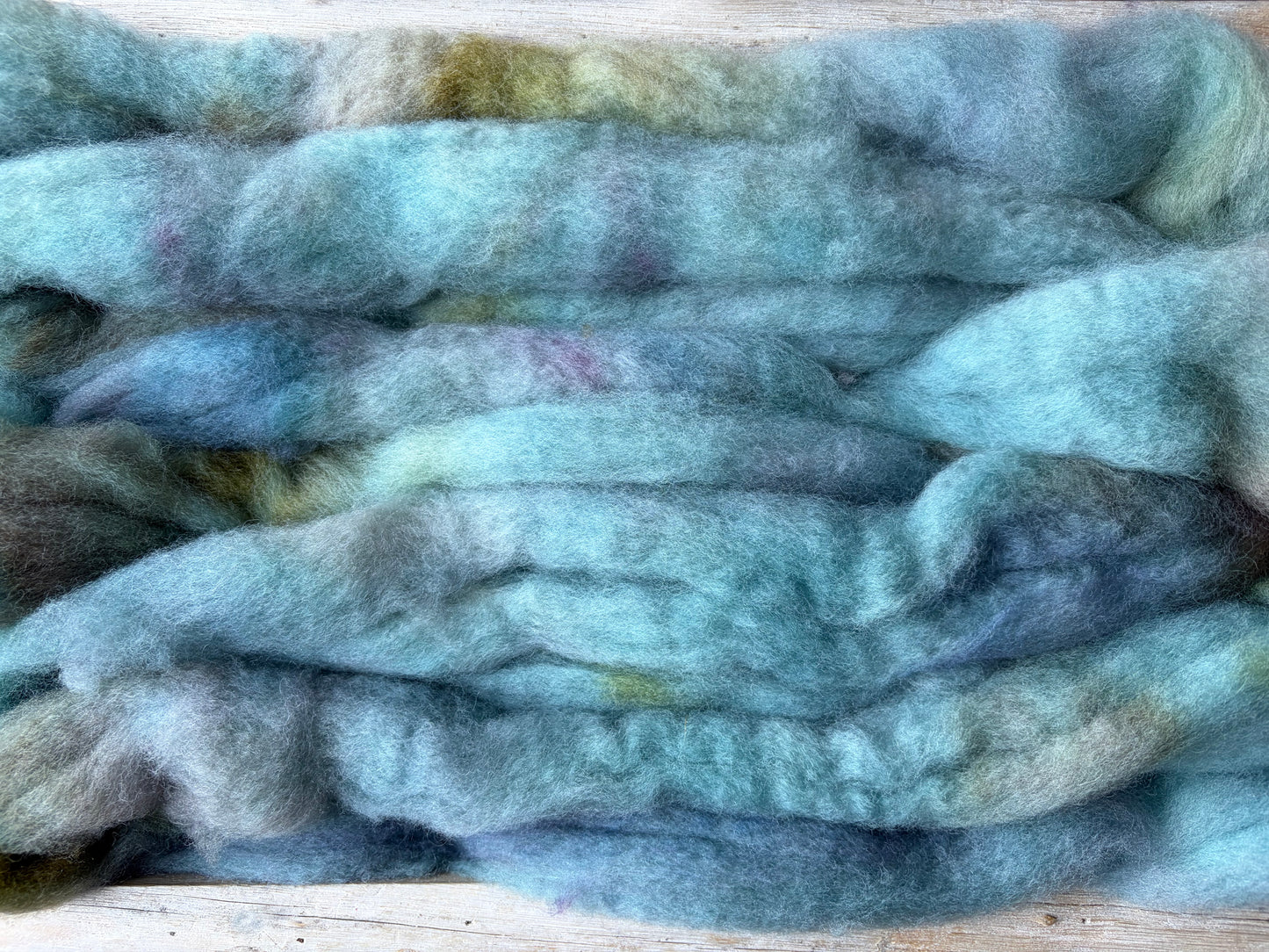 Bluefaced Leicester Wool - 26 Micron - One of a Kind Batch - 100 grams of Spinning Fibre - Hand Dyed Combed Top