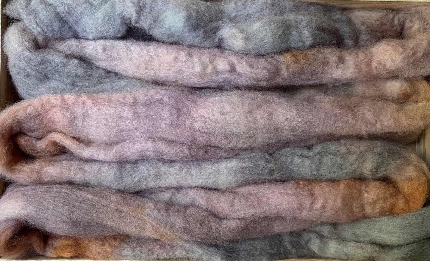 Bluefaced Leicester Wool - 26 Micron - One of a Kind Batch - 100 grams of Spinning Fibre - Hand Dyed Combed Top