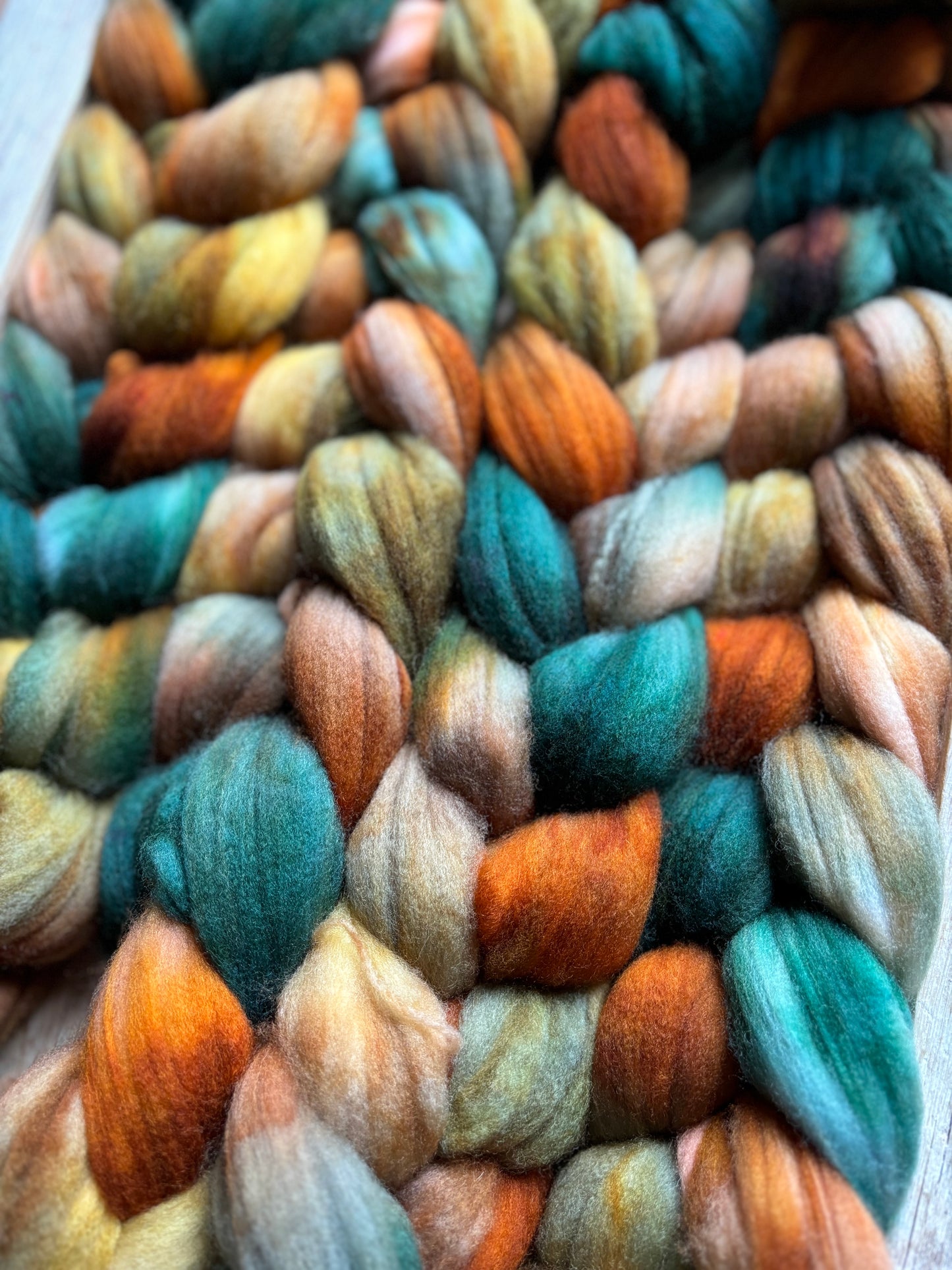 Autumn Leaves - 100 grams of Spinning Fibre