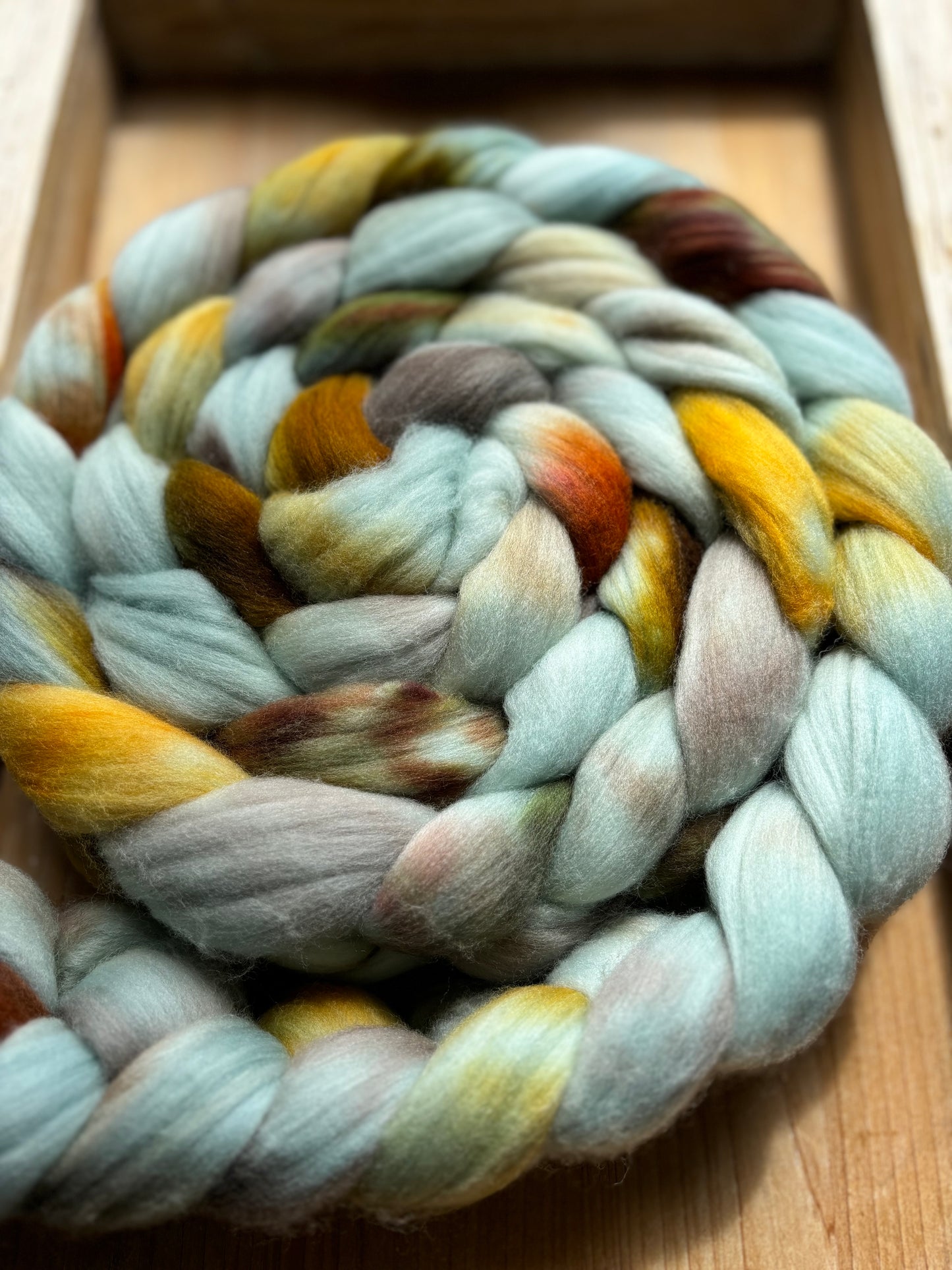 One of a Kind Batch - 100 grams of Spinning Fibre - Untreated Merino Wool 22 Micron - Hand Dyed Combed Top