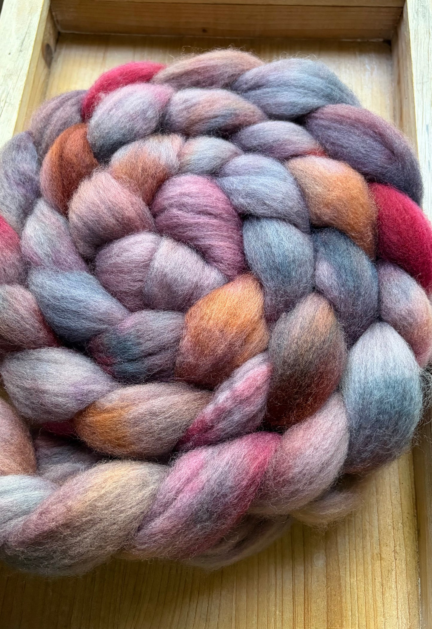 Bluefaced Leicester Wool - 26 Micron - One of a Kind Batch - 100 grams of Spinning Fibre - Hand Dyed Combed Top