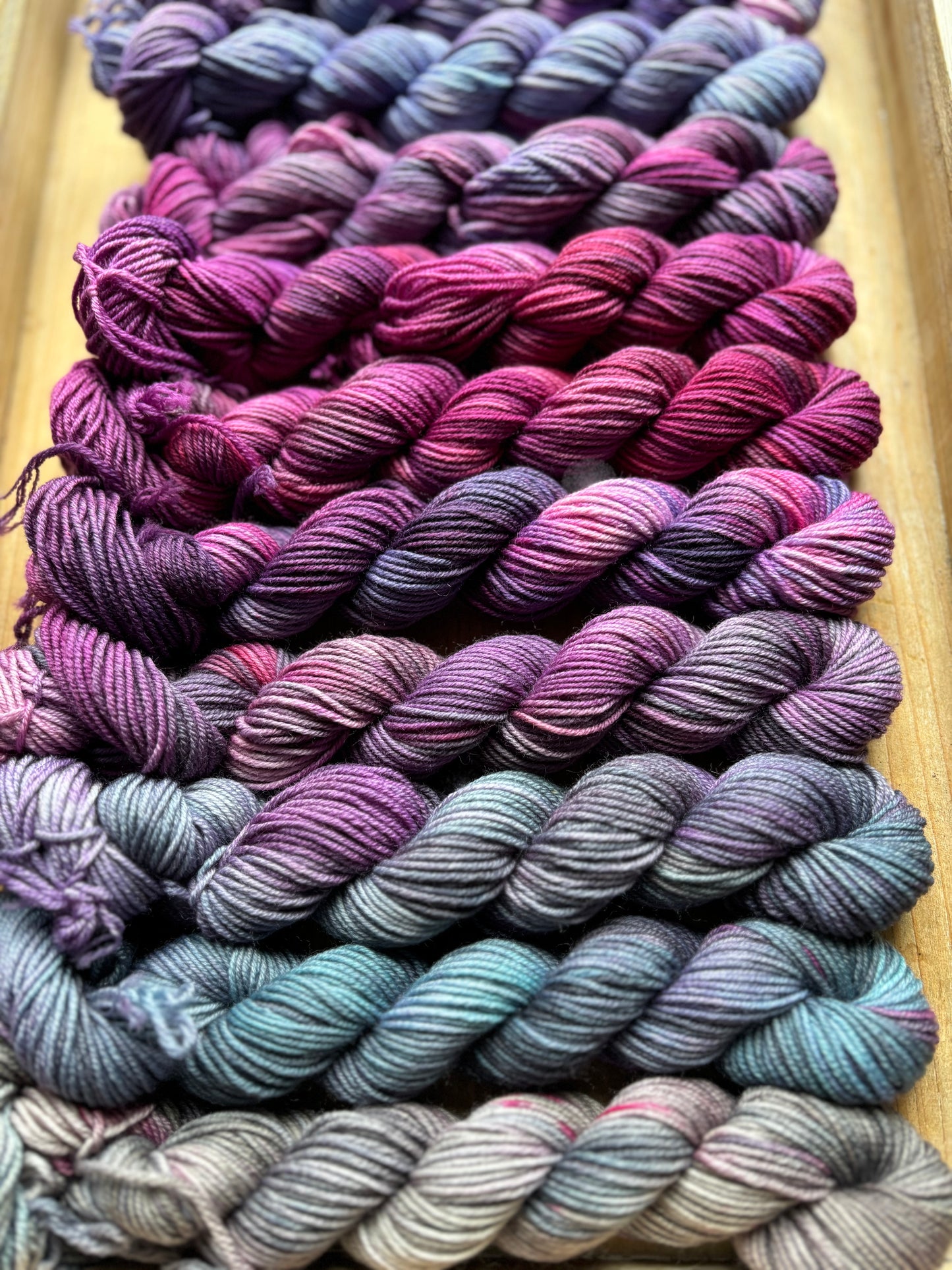 12 Skein Mini Yarn Fade - Squishy Sock Base