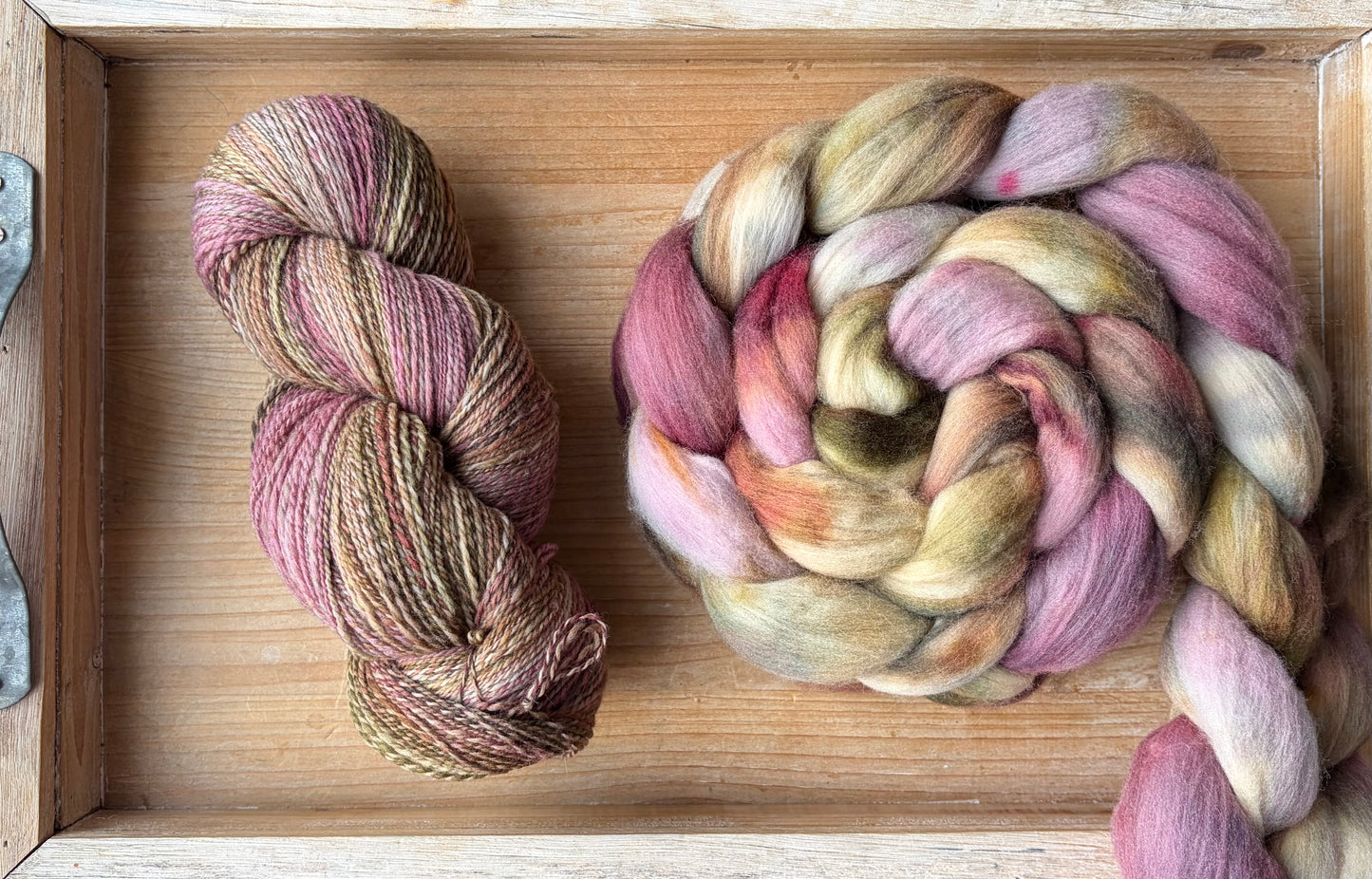 Untreated Merino Wool - 22 Micron - One of a Kind Batch - 100 grams of Spinning Fibre - Hand Dyed Combed Top