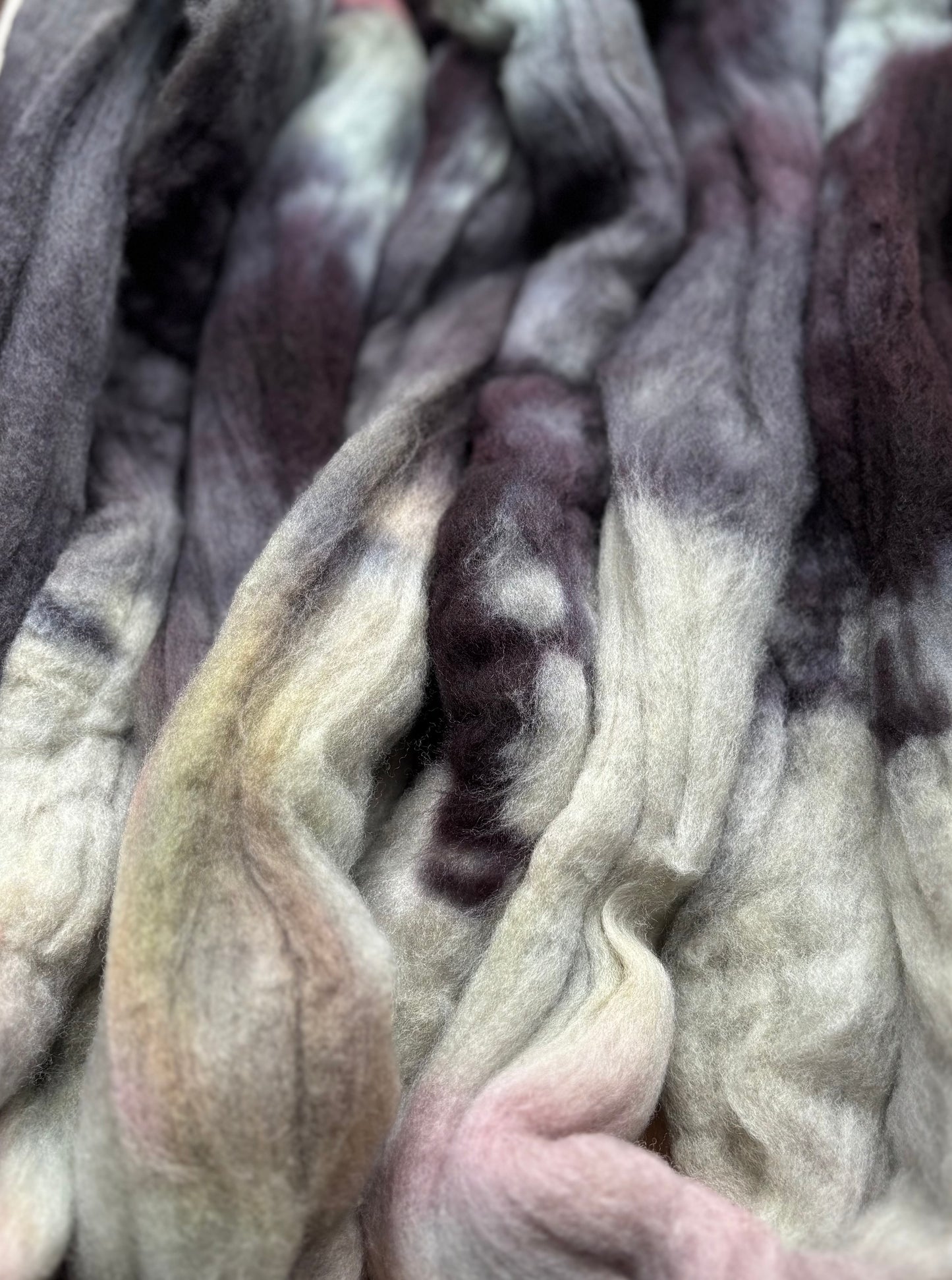 One of a Kind Batch - 100 grams of Spinning Fibre - Untreated Merino Wool 22 Micron - Hand Dyed Combed Top