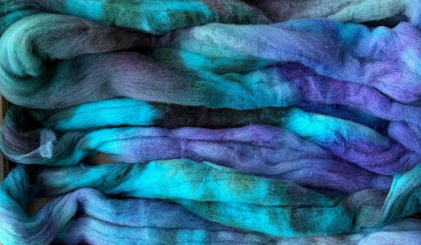 Targhee - 23 Micron - One of a Kind Batch - 100 grams of Spinning Fibre - Hand Dyed Combed Top