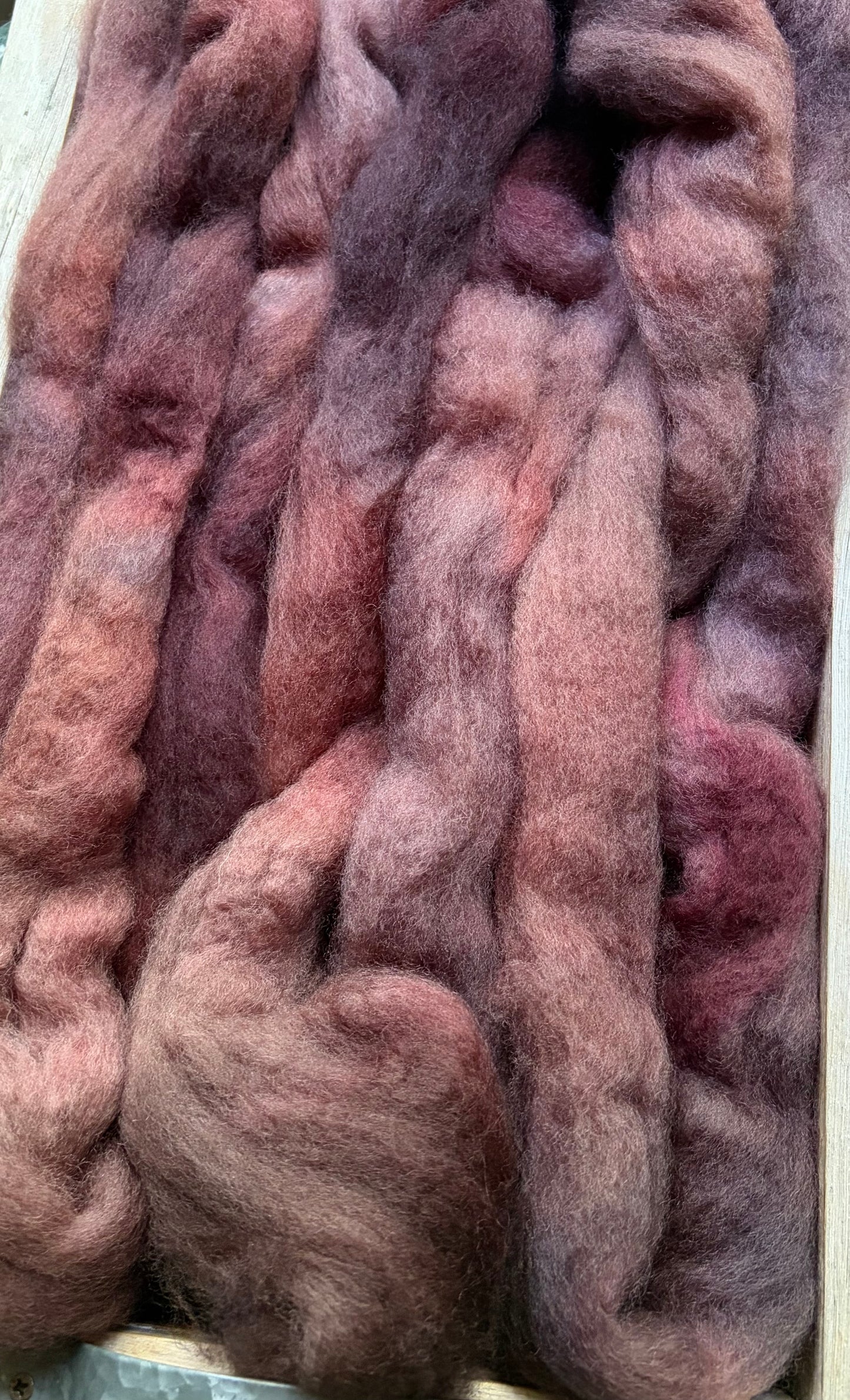 Bluefaced Leicester Wool - 26 Micron - One of a Kind Batch - 100 grams of Spinning Fibre - Hand Dyed Combed Top