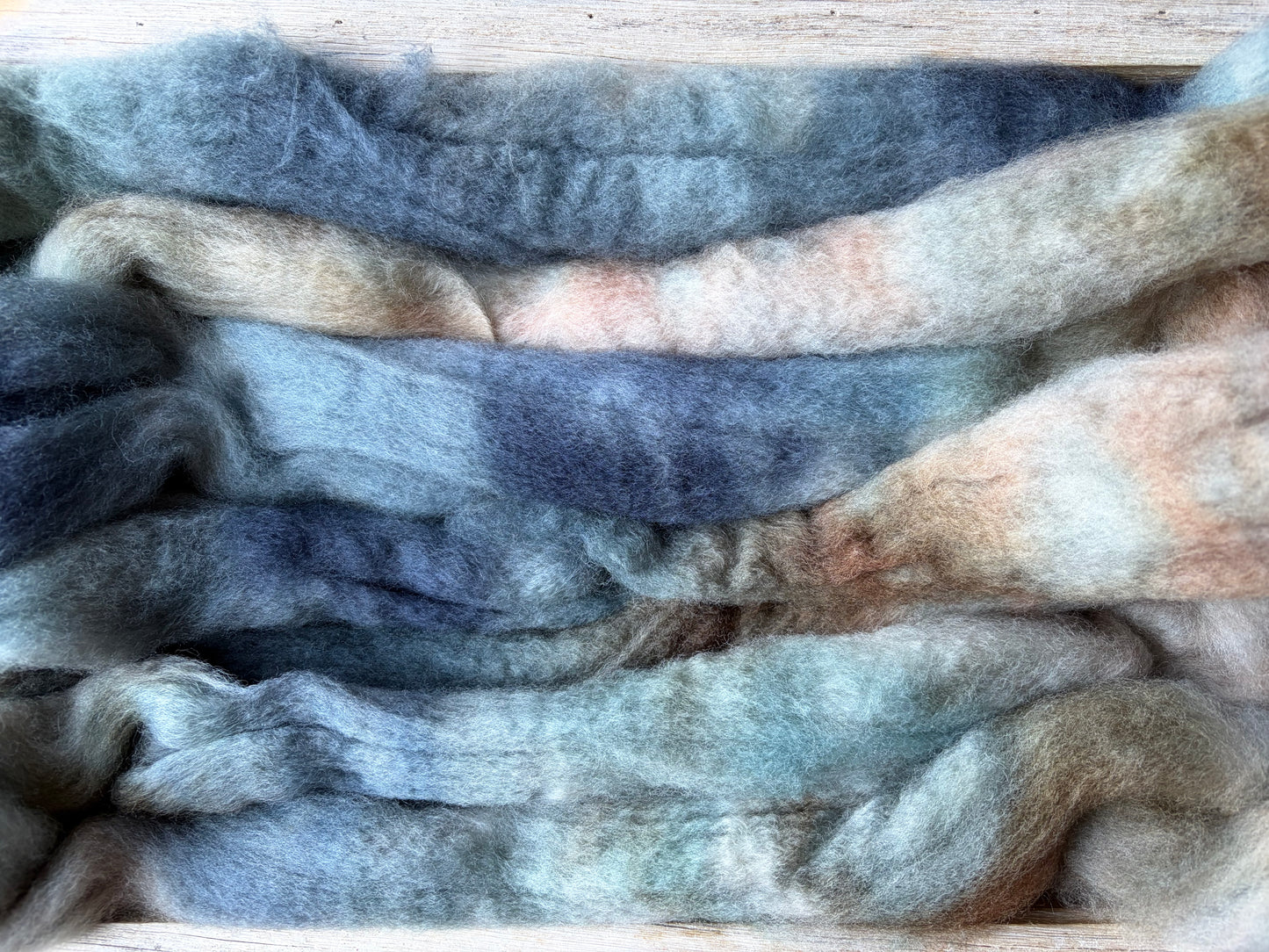 Bluefaced Leicester Wool - 26 Micron - One of a Kind Batch - 100 grams of Spinning Fibre - Hand Dyed Combed Top