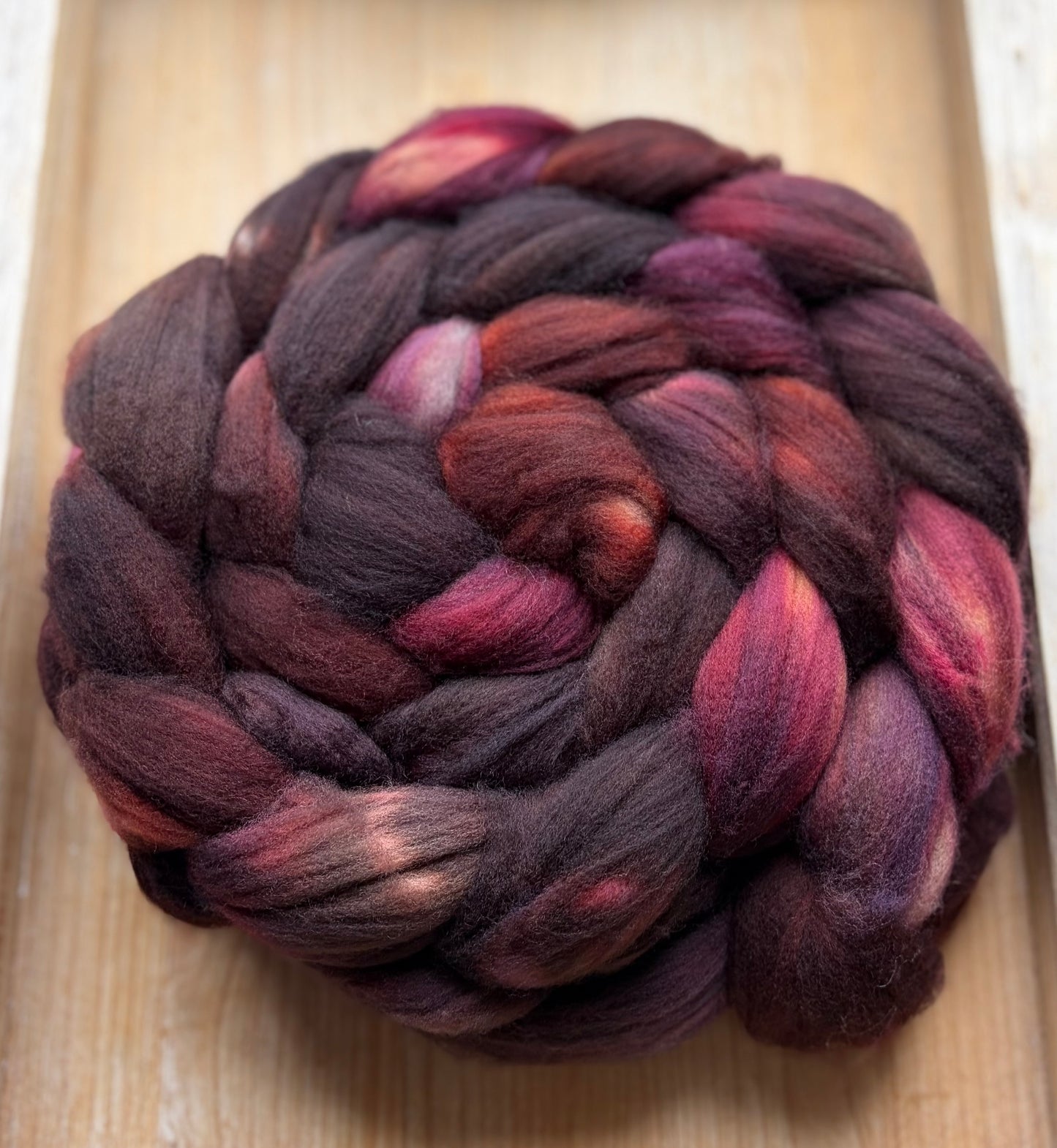100% Superwash Merino Wool - 22 Micron - One of a Kind Batch - 100 grams of Spinning Fibre - Hand Dyed Combed Top