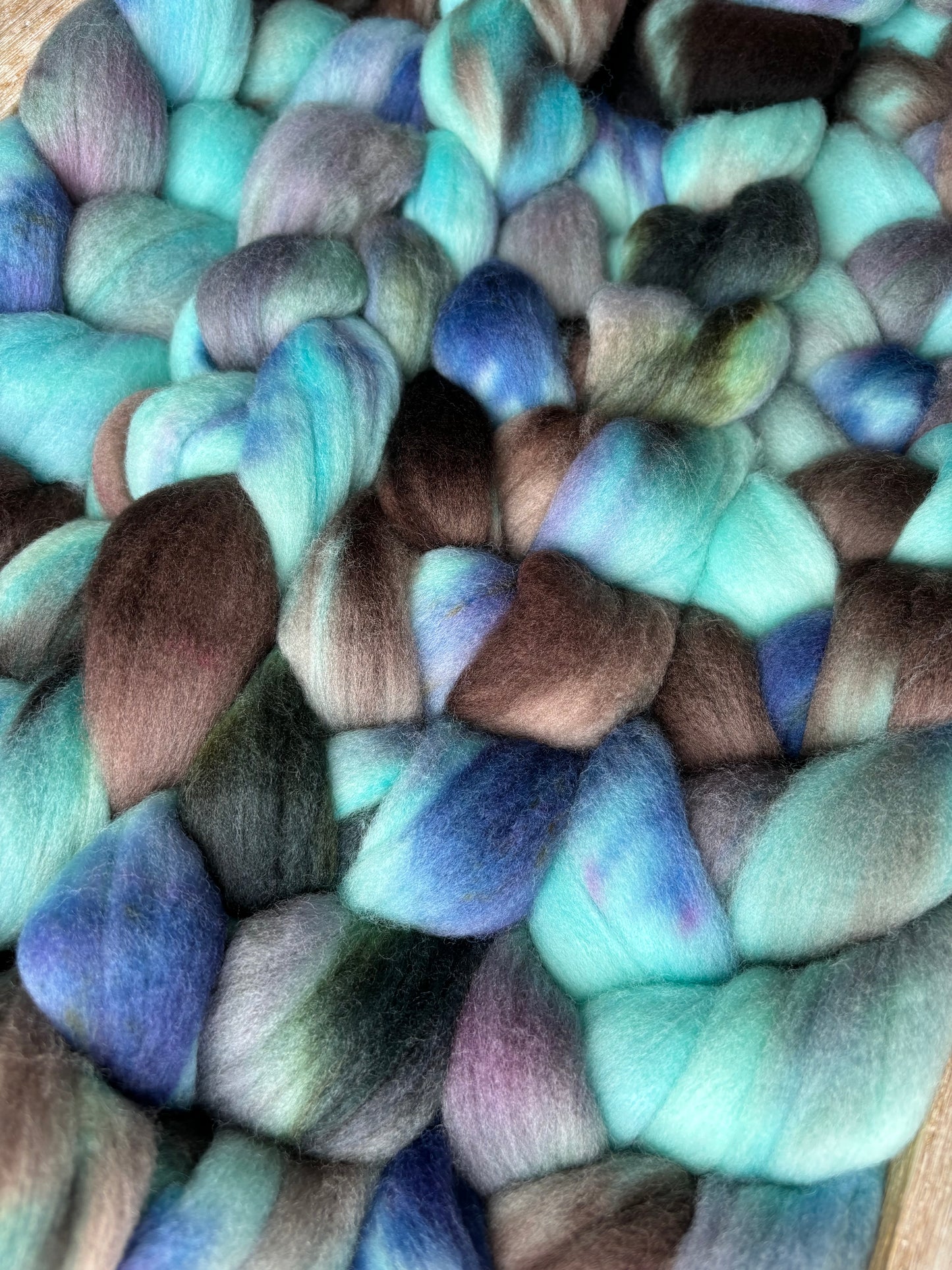 One of a Kind Batch - 100 grams of Spinning Fibre - Untreated Merino Wool 22 Micron - Hand Dyed Combed Top