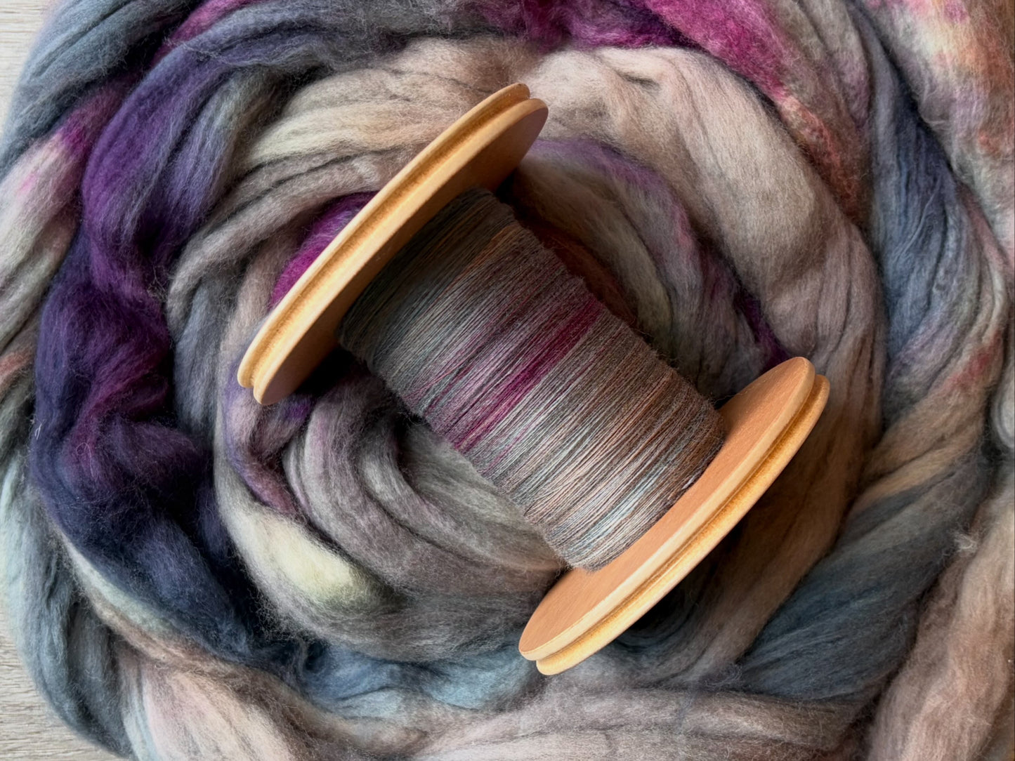 Hand Spun Yarn - 70% SWM/ 20% Nylon/ 10% Cashmere - Sweater Quantity