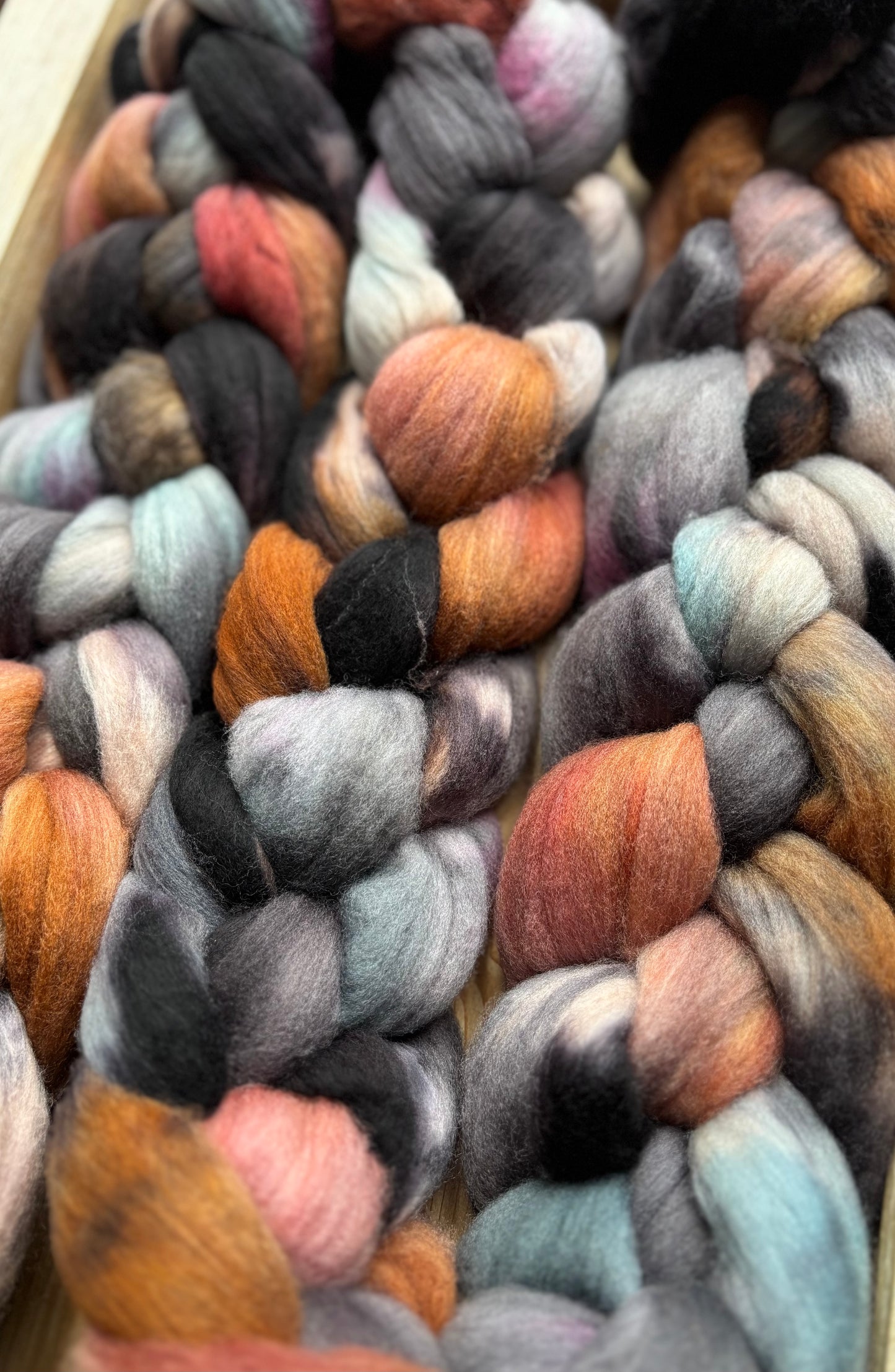 One of a Kind Batch - 100 grams of Spinning Fibre - Untreated Merino Wool 22 Micron - Hand Dyed Combed Top