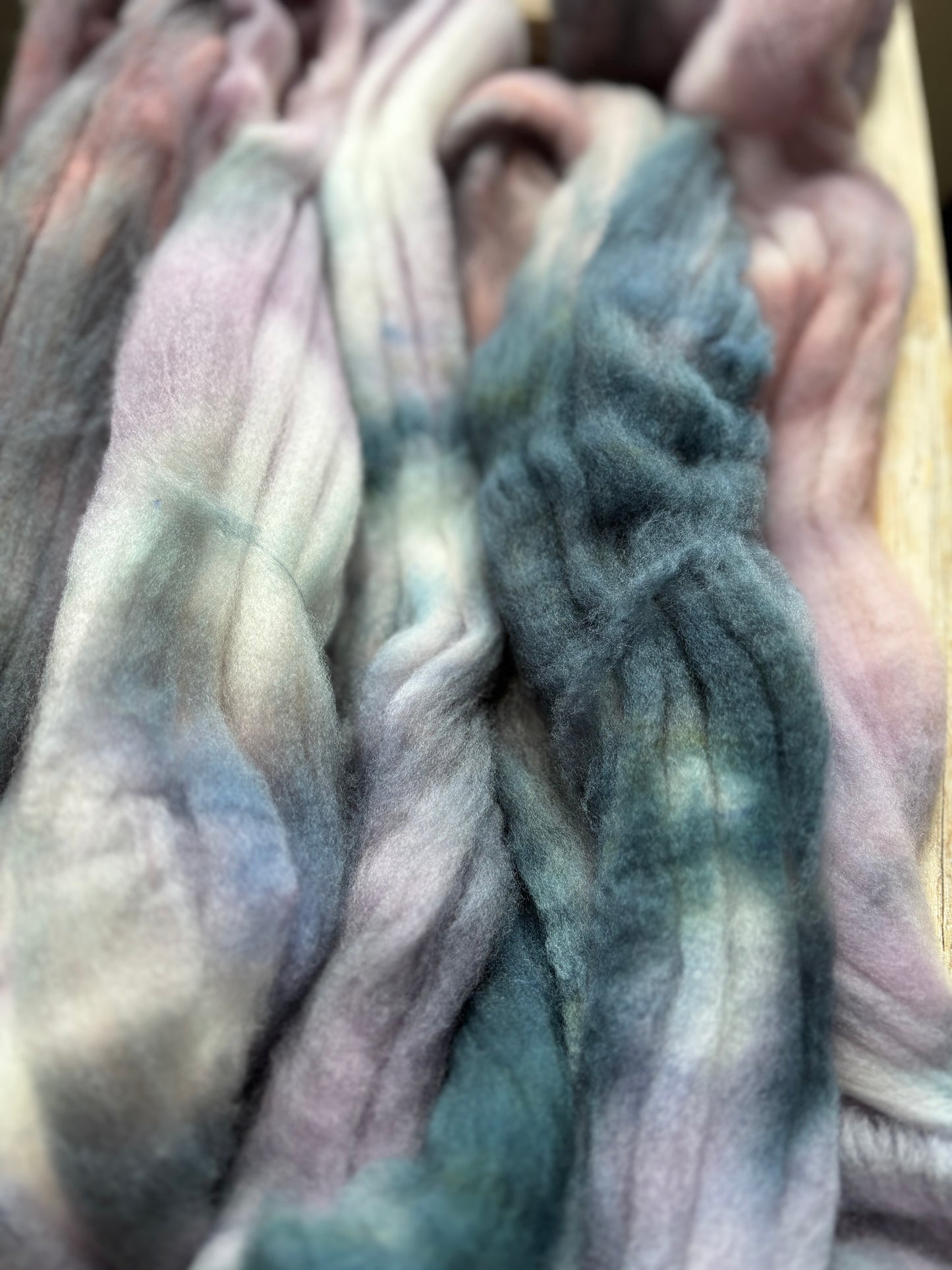 One of a Kind Batch - 100 grams of Spinning Fibre - Superwash Merino Wool 22 Micron - Hand Dyed Combed Top