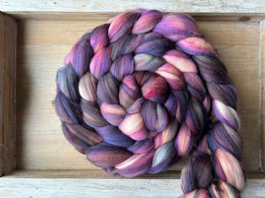 One of a Kind Batch - 100 grams of Spinning Fibre - Superwash Merino Wool 22 Micron - Hand Dyed Combed Top