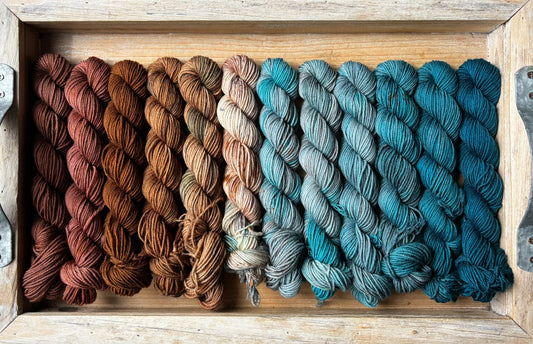 12 Skein Mini Yarn Fade - Squishy Sock Base