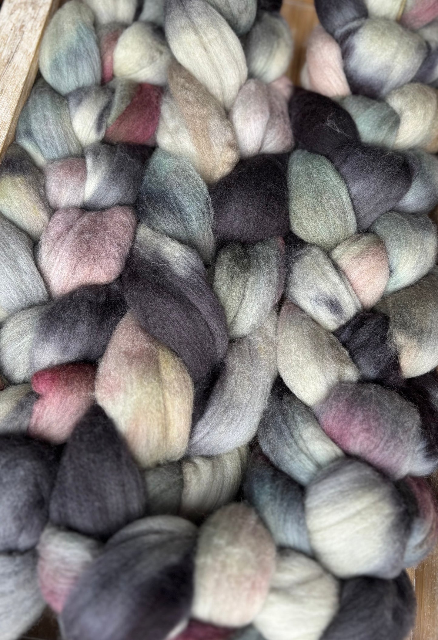 One of a Kind Batch - 100 grams of Spinning Fibre - Untreated Merino Wool 22 Micron - Hand Dyed Combed Top