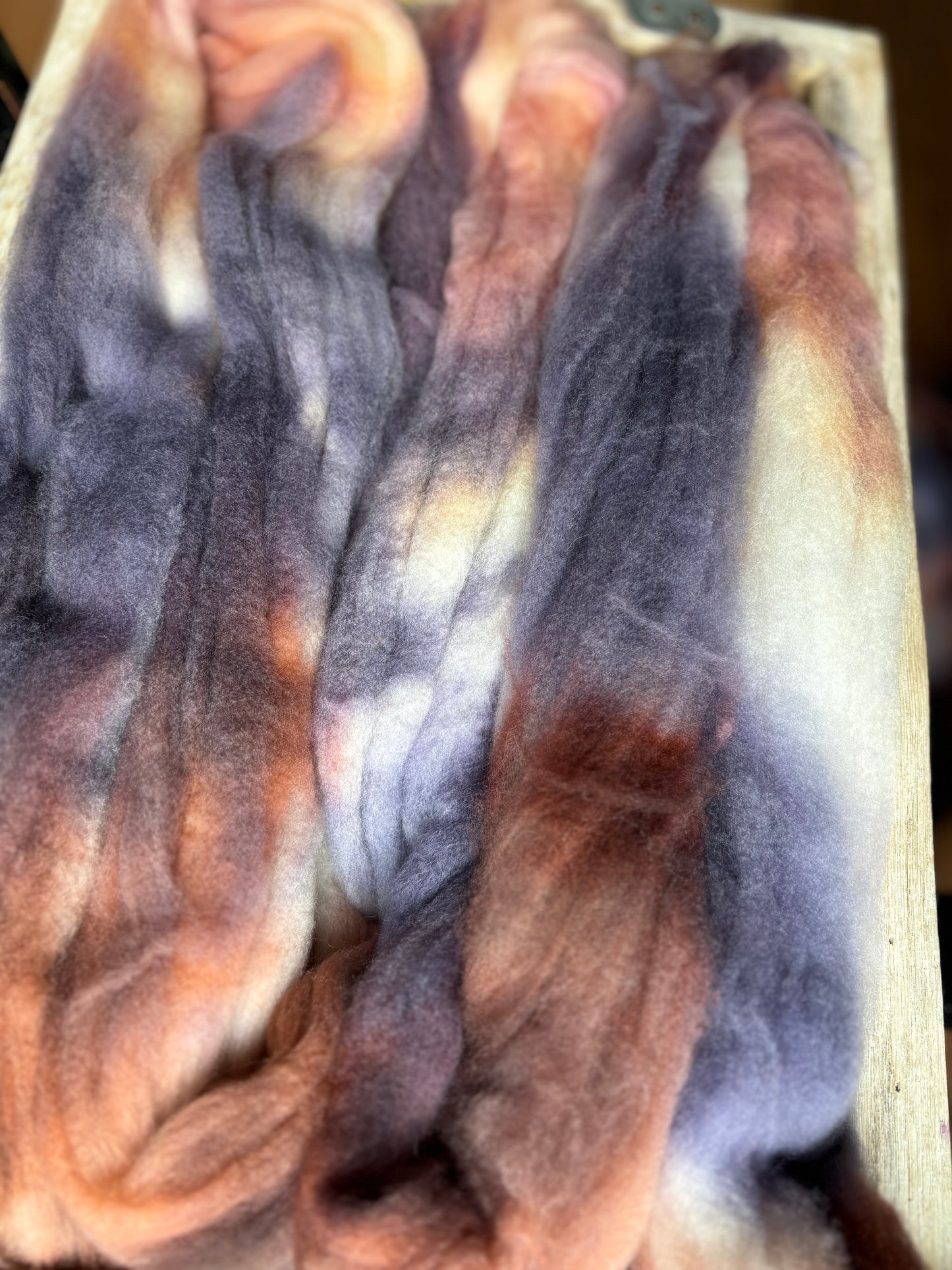 One of a Kind Batch - 100 grams of Spinning Fibre - Superwash Merino Wool 22 Micron - Hand Dyed Combed Top