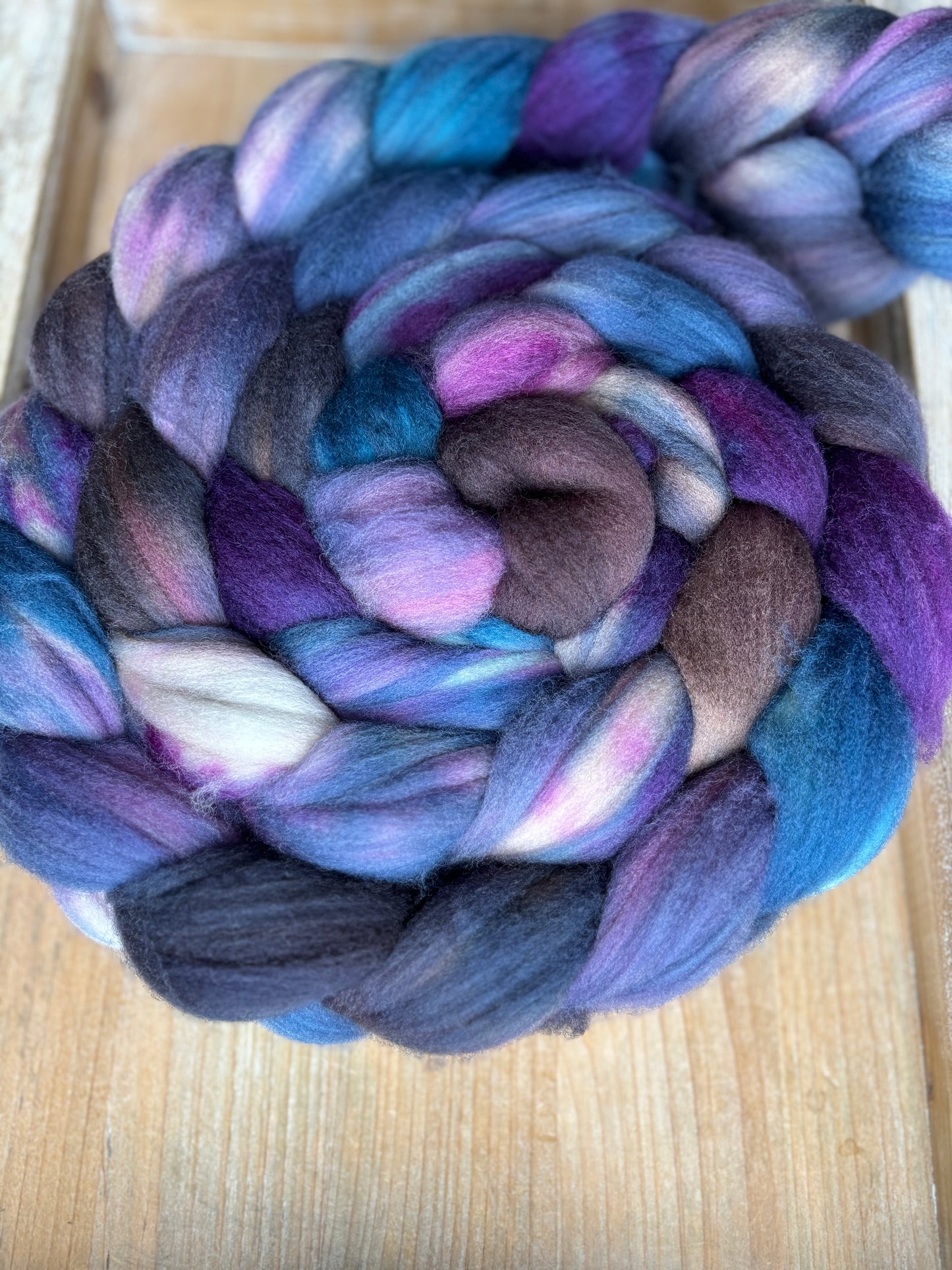 One of a Kind Batch - 100 grams of Spinning Fibre - Superwash Merino Wool 22 Micron - Hand Dyed Combed Top