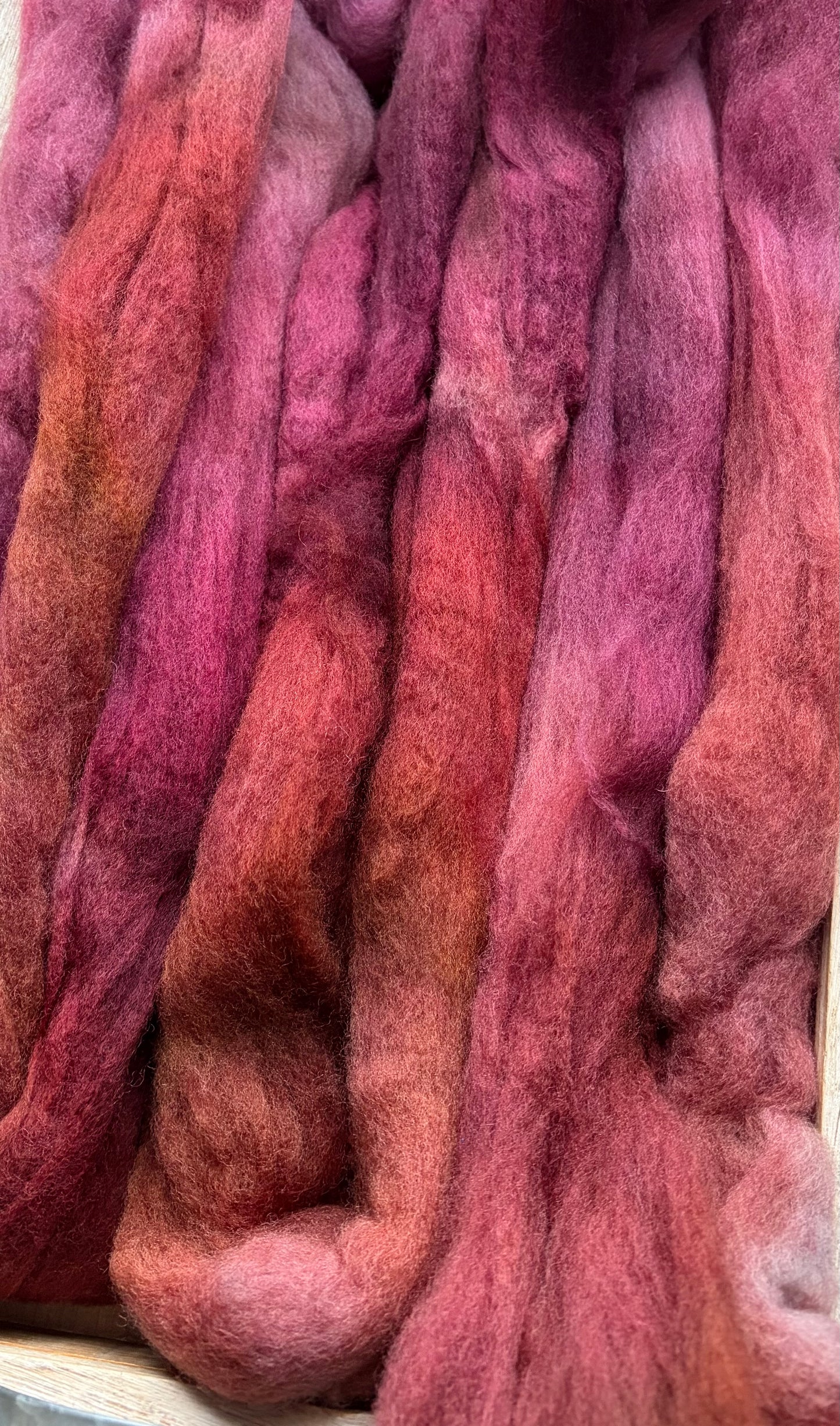 Polwarth - 22 Micron - One of a Kind Batch - 100 grams of Spinning Fibre - Hand Dyed Combed Top