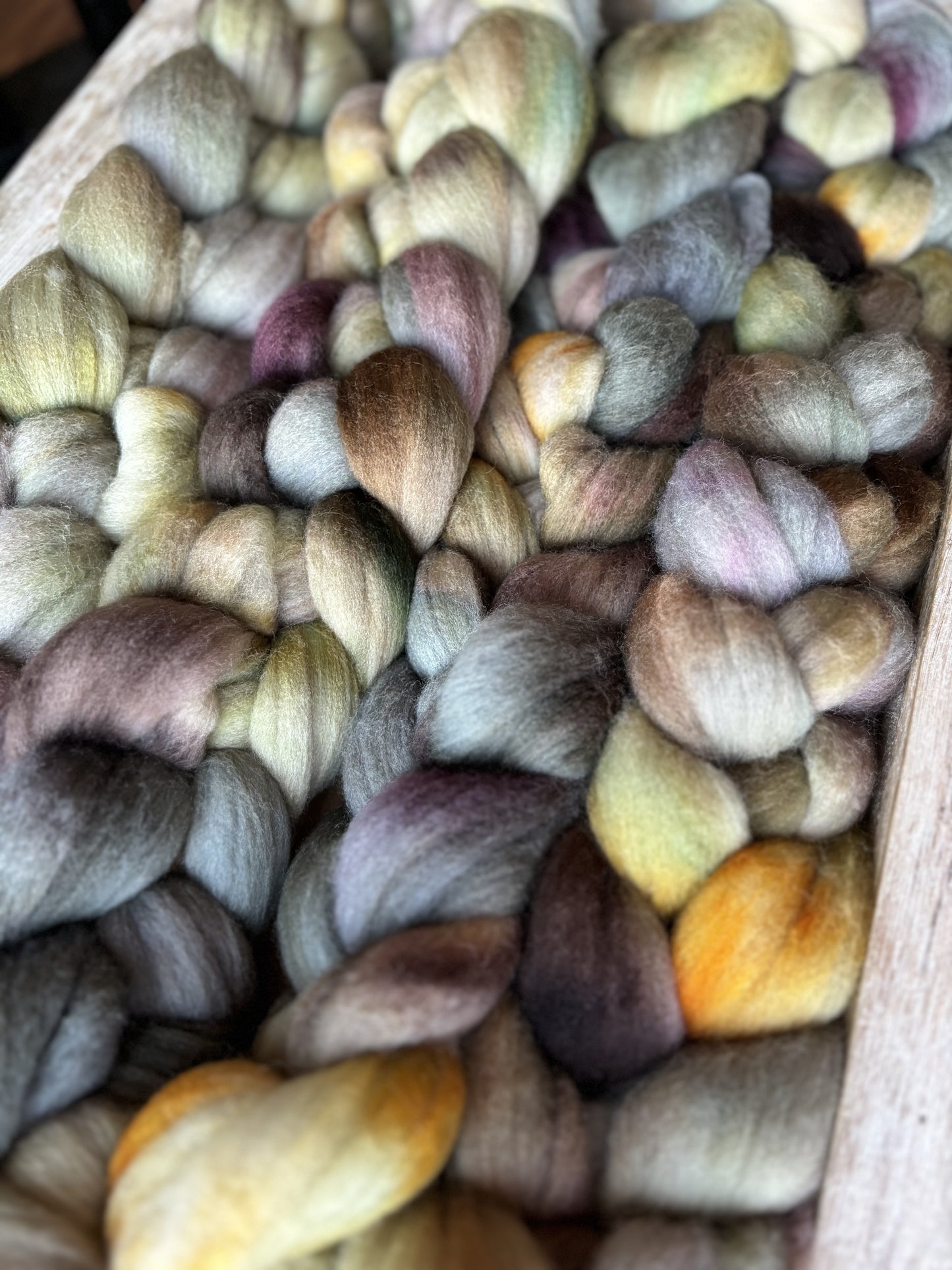 One of a Kind Batch - 100 grams of Spinning Fibre - Untreated Merino Wool 22 Micron - Hand Dyed Combed Top