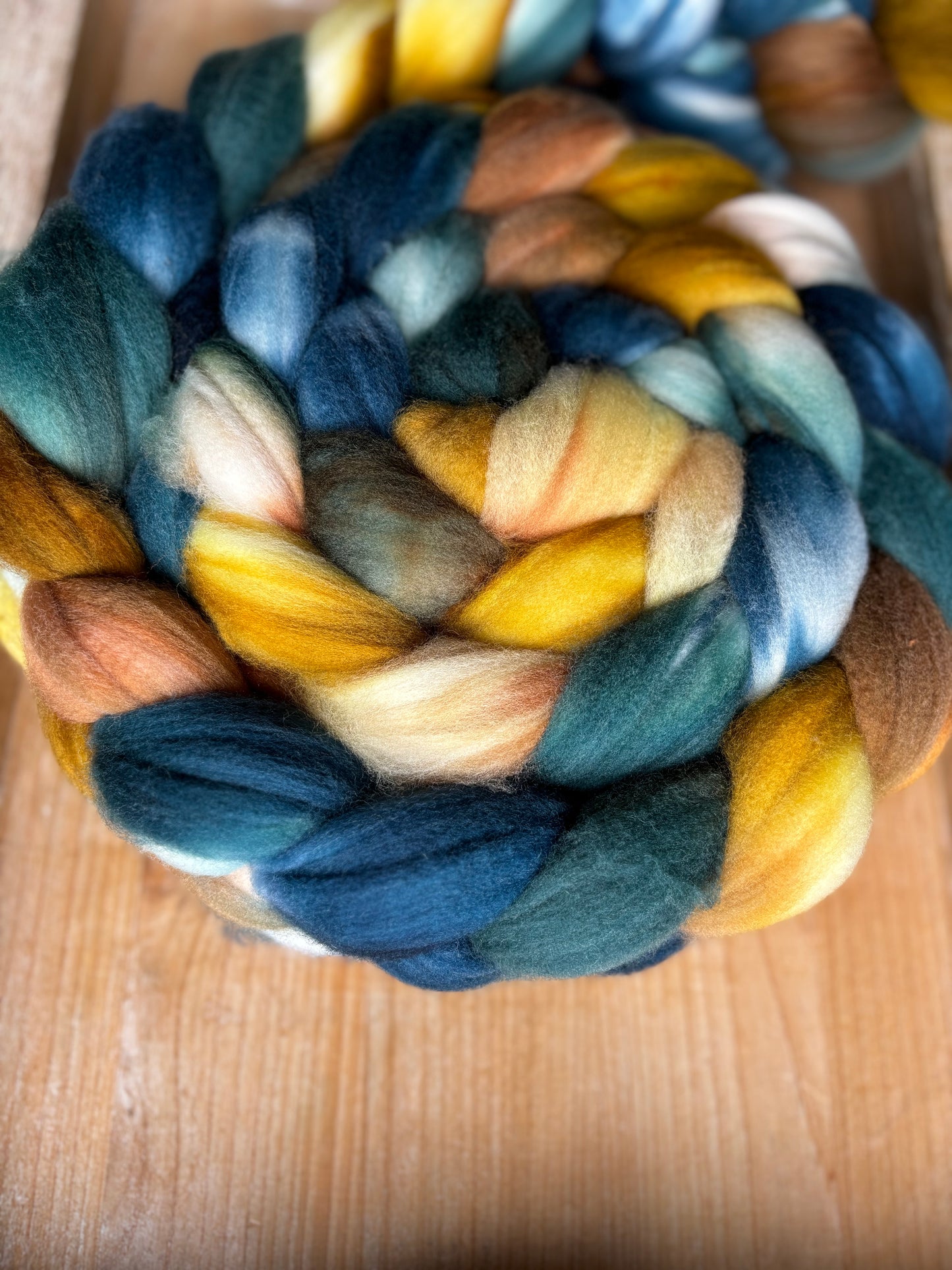 One of a Kind Batch - 100 grams of Spinning Fibre - Superwash Merino Wool 22 Micron - Hand Dyed Combed Top