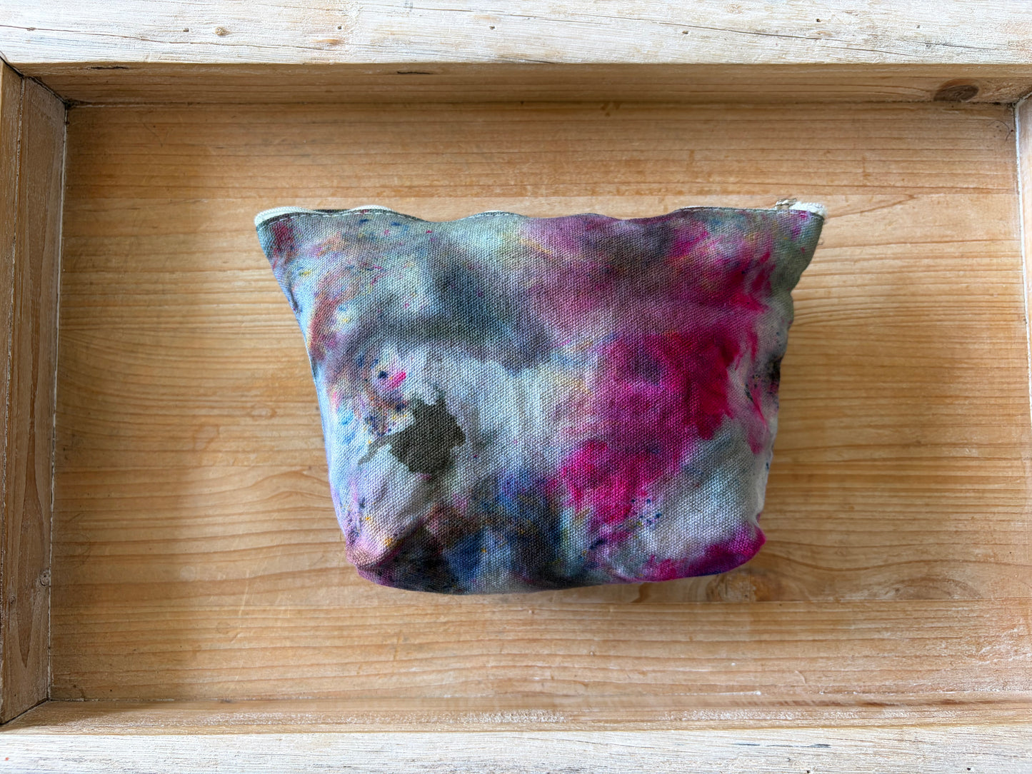 Ice Dyed Zipper Pouch