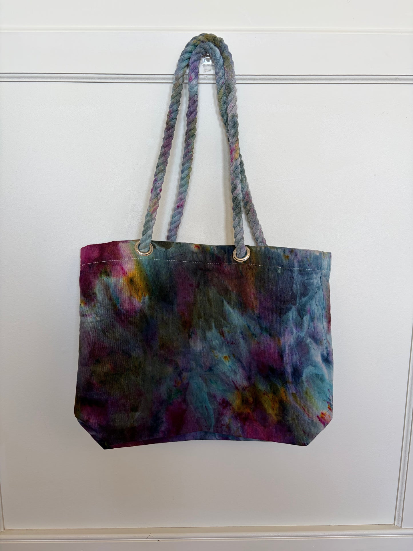 Ice Dyed Cotton Tote Bag