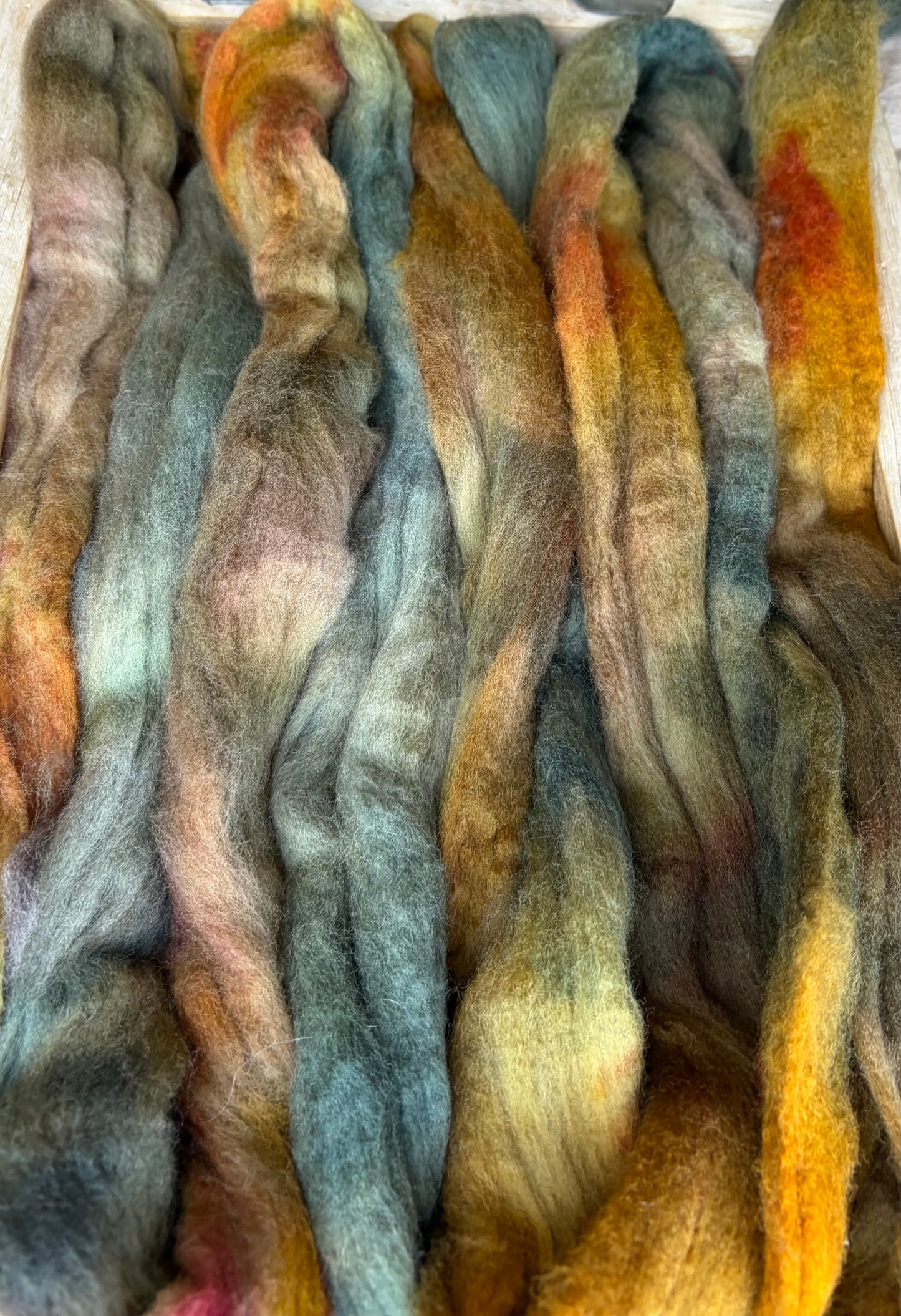 Targhee - 23 Micron - One of a Kind Batch - 100 grams of Spinning Fibre - Hand Dyed Combed Top