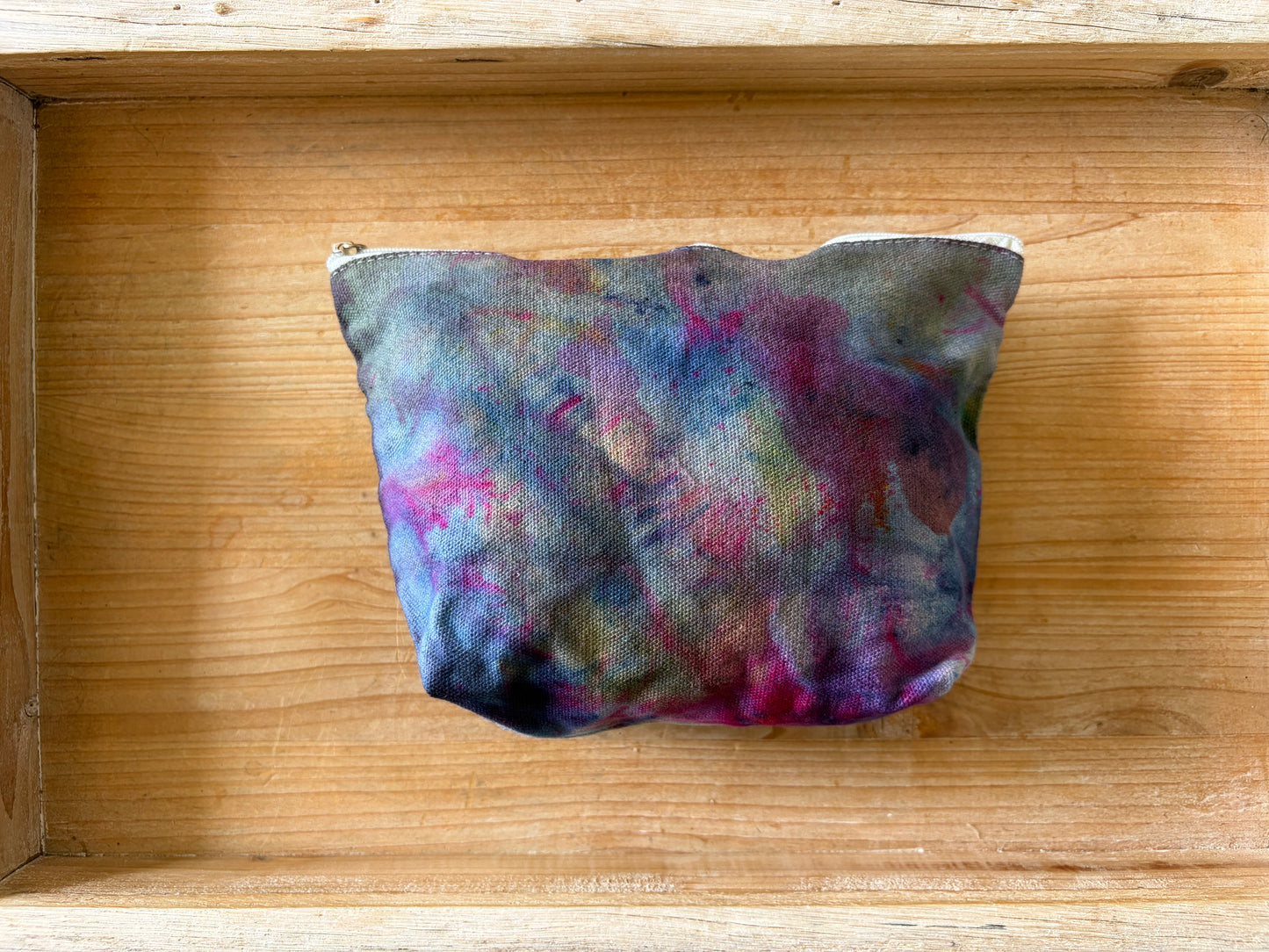 Ice Dyed Zipper Pouch