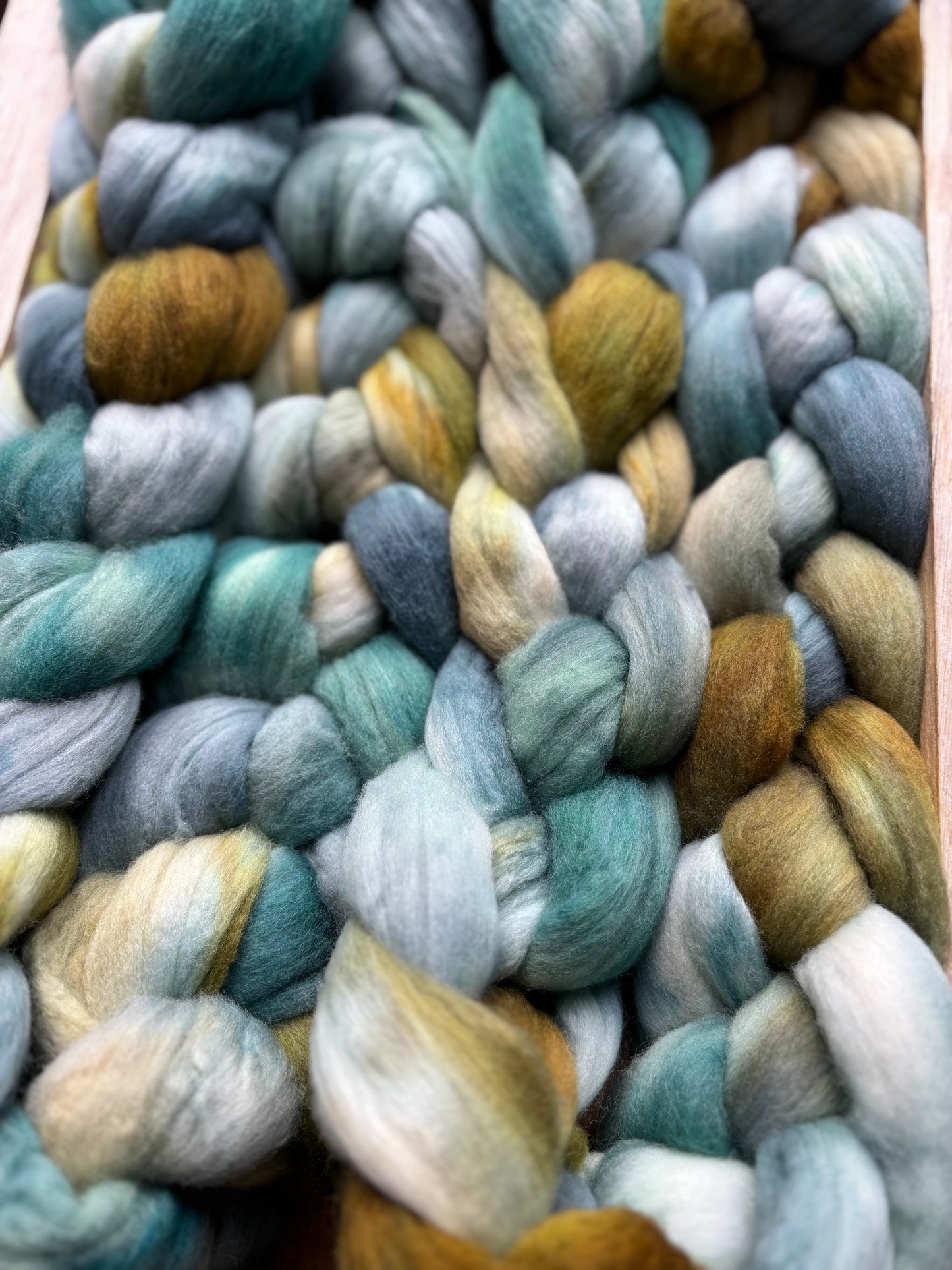 One of a Kind Batch - 100 grams of Spinning Fibre - Untreated Merino Wool 22 Micron - Hand Dyed Combed Top
